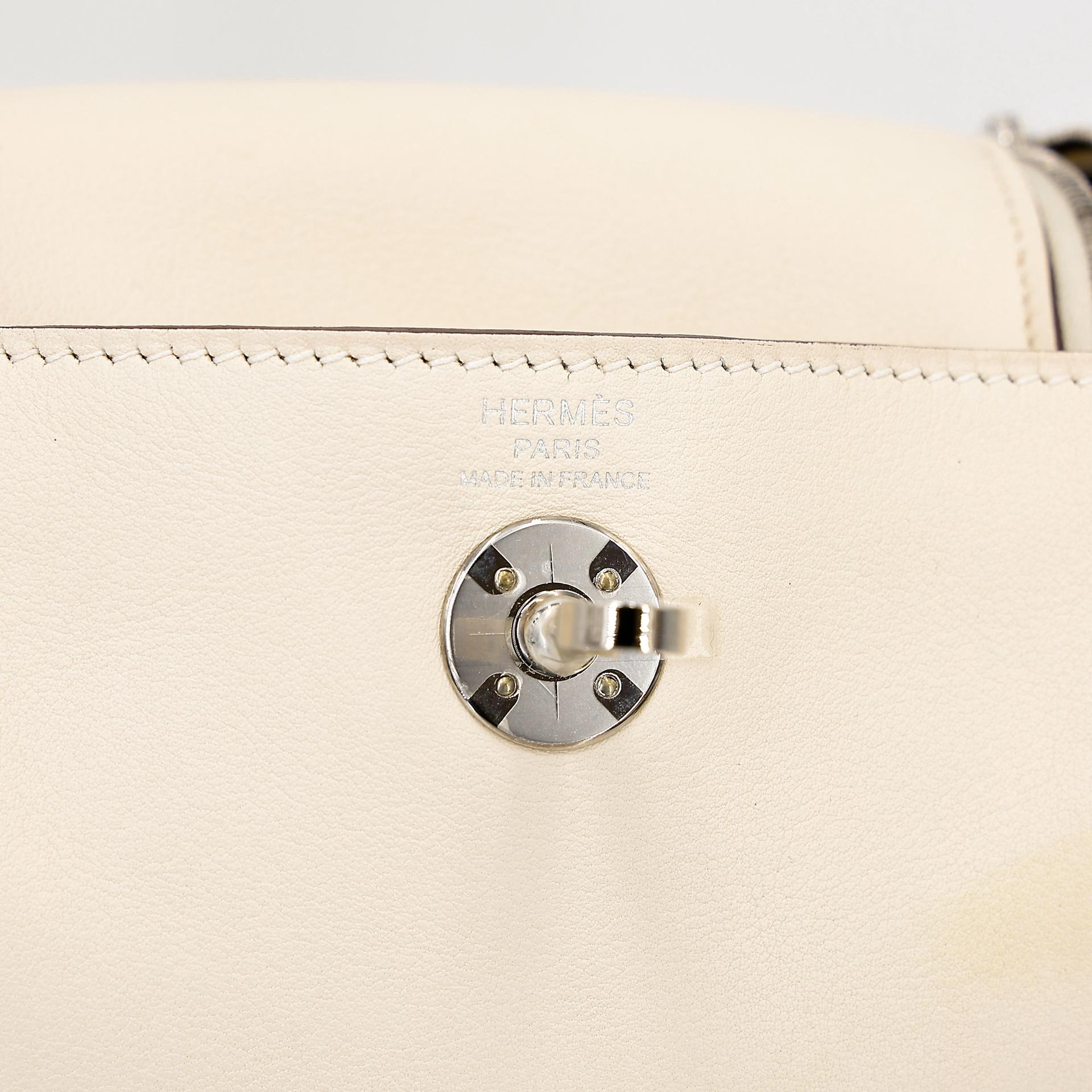 ランク A HERMÈS エルメス ミニリンディ ナタ (I2) セサミ (2S) スイフト シルバー金具 Z刻印 (2021) - 21
