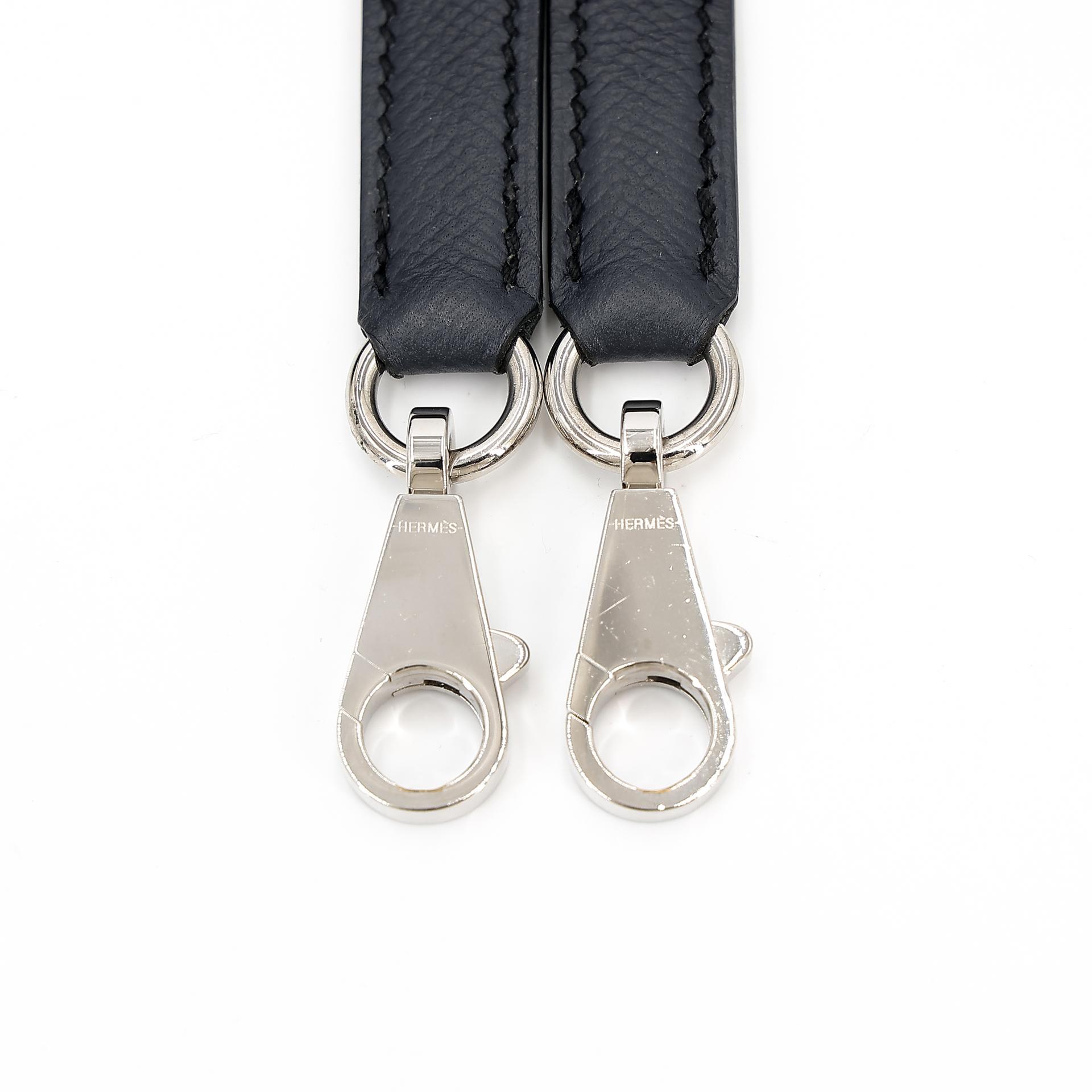 Very Good ( Rank A) HERMÈS Kelly 25 Sellier Bleu Indigo (76) Epsom Palladium hardware C (2018) - 25