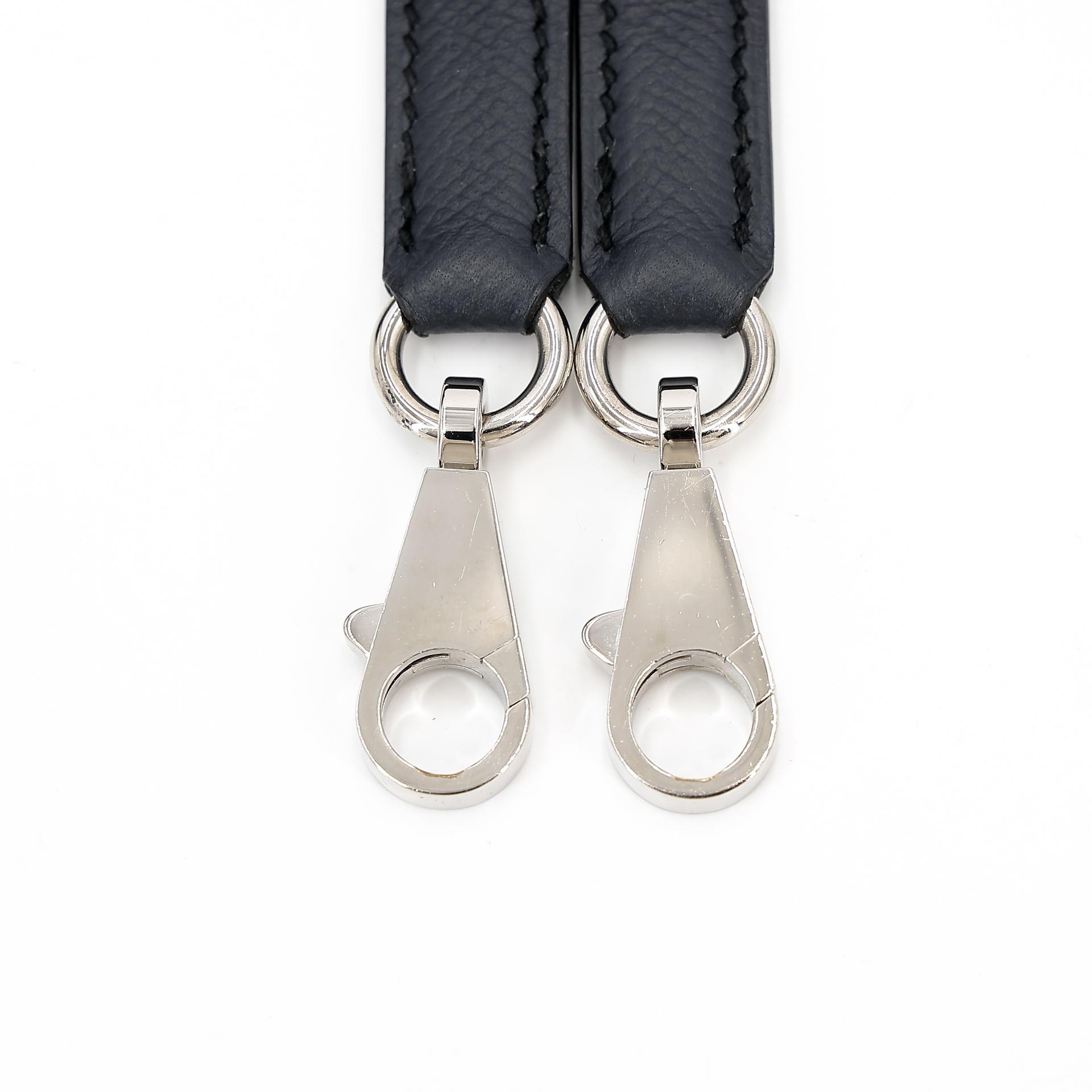 Very Good ( Rank A) HERMÈS Kelly 25 Sellier Bleu Indigo (76) Epsom Palladium hardware C (2018) - 26