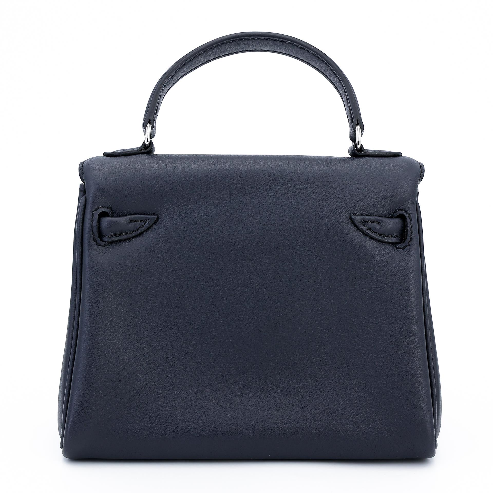 Brand New ( Rank N ) HERMÈS Limited Edition Kelly Doll Bleu Indigo (76) Bleu Royal (O8) Swift Palladium hardware W (2024) - 2