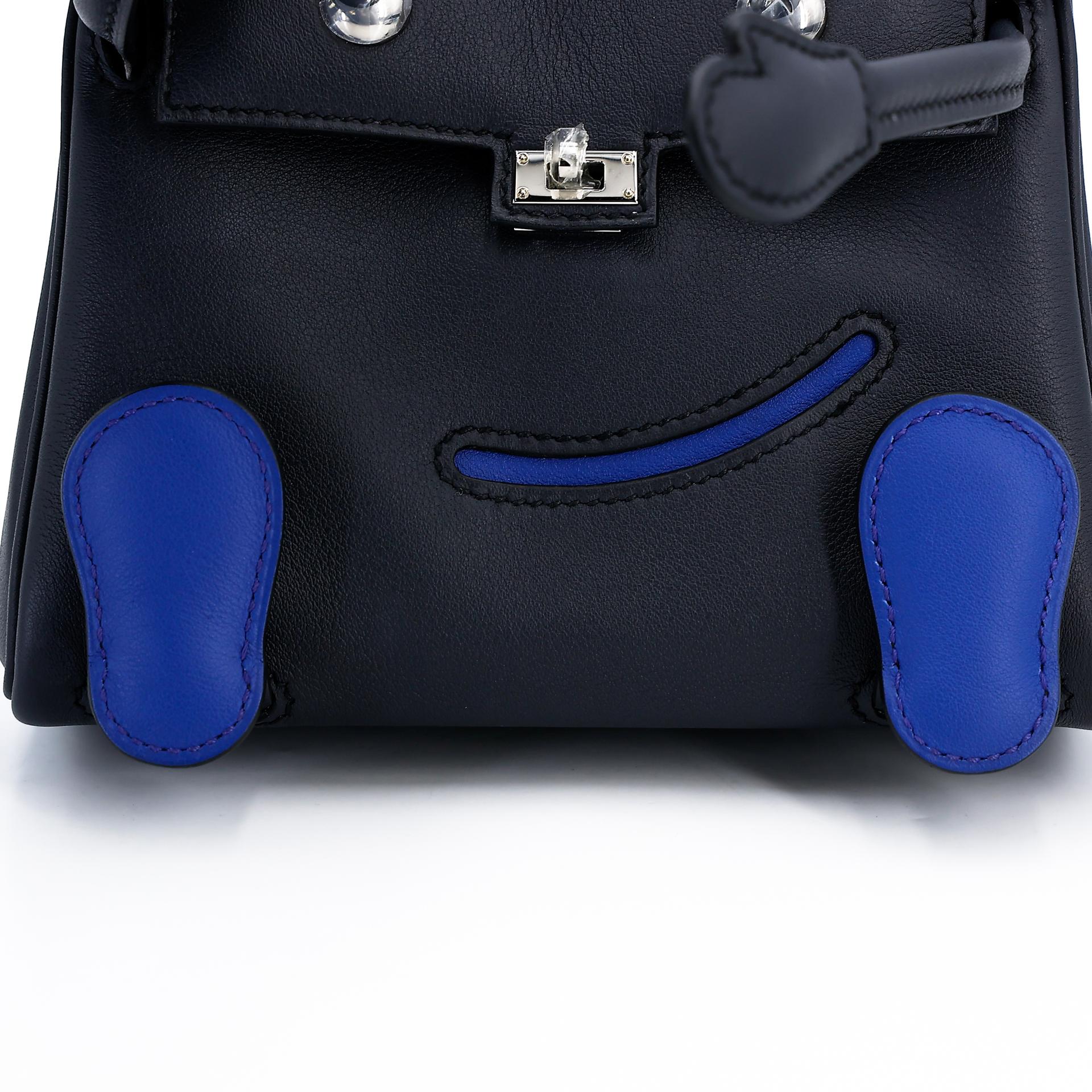 Brand New ( Rank N ) HERMÈS Limited Edition Kelly Doll Bleu Indigo (76) Bleu Royal (O8) Swift Palladium hardware W (2024) - 9