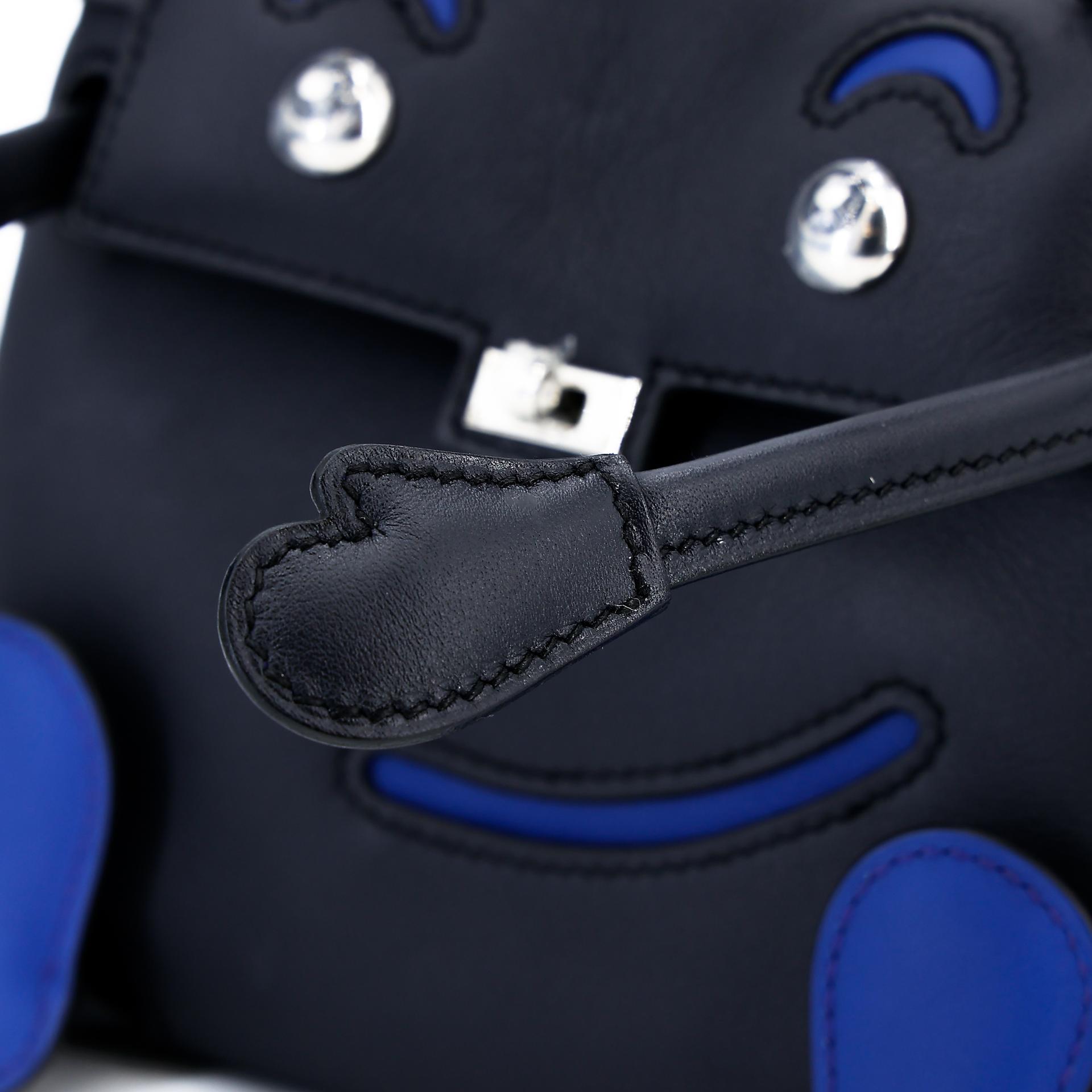 Brand New ( Rank N ) HERMÈS Limited Edition Kelly Doll Bleu Indigo (76) Bleu Royal (O8) Swift Palladium hardware W (2024) - 10