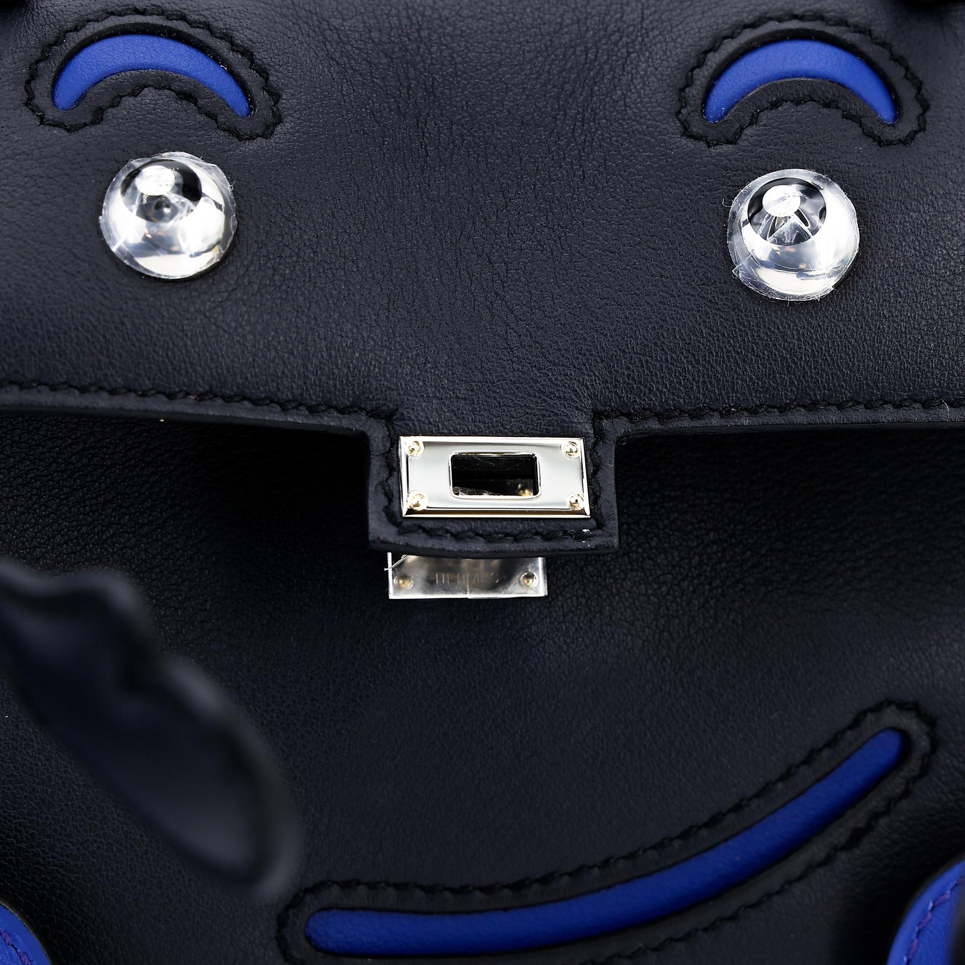 Brand New ( Rank N ) HERMÈS Limited Edition Kelly Doll Bleu Indigo (76) Bleu Royal (O8) Swift Palladium hardware W (2024) - 14