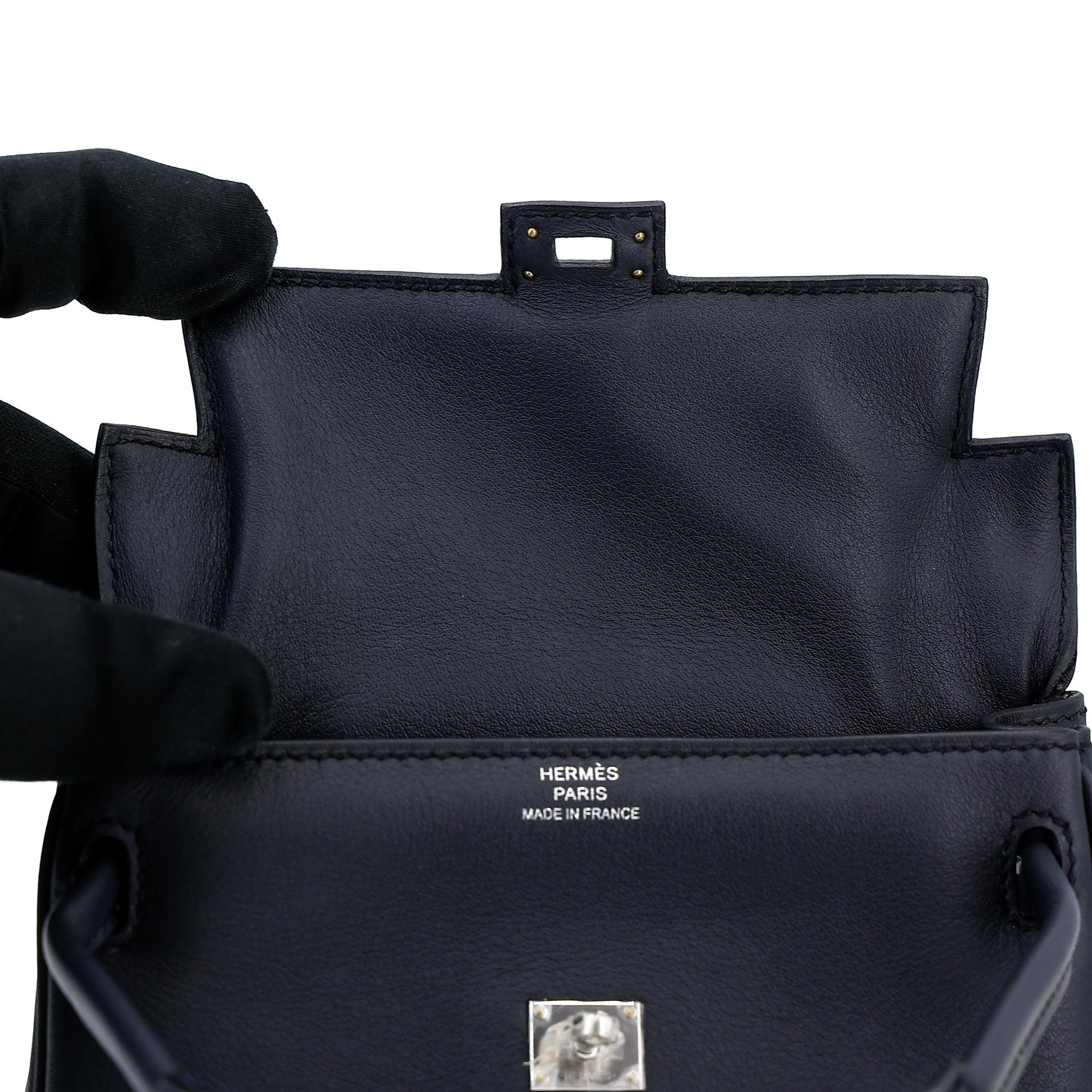 Brand New ( Rank N ) HERMÈS Limited Edition Kelly Doll Bleu Indigo (76) Bleu Royal (O8) Swift Palladium hardware W (2024) - 15