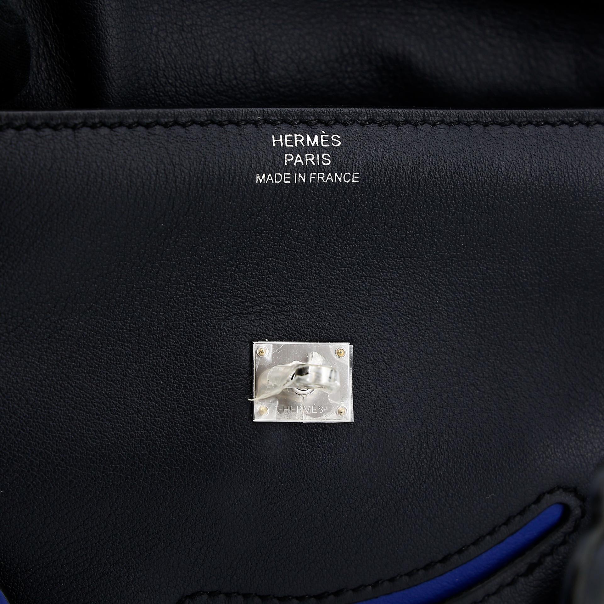 Brand New ( Rank N ) HERMÈS Limited Edition Kelly Doll Bleu Indigo (76) Bleu Royal (O8) Swift Palladium hardware W (2024) - 16