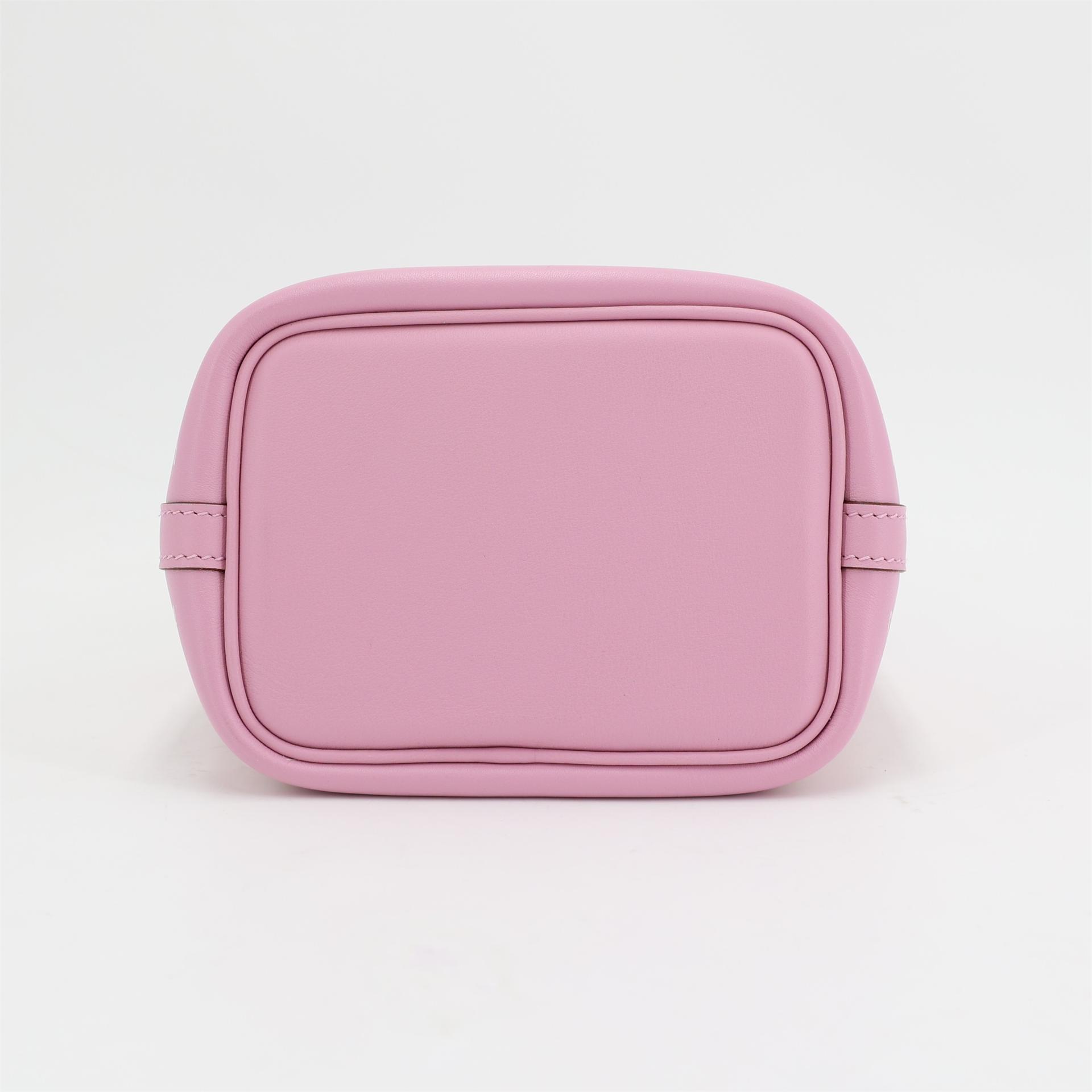 Brand New ( Rank N ) HERMÈS Limited Edition Picotin Lock Micro 14 Lucky Daisy Cuivre (6C) Mauve Sylvestre (X9) White Swift Palladium hardware U (2022) - 6