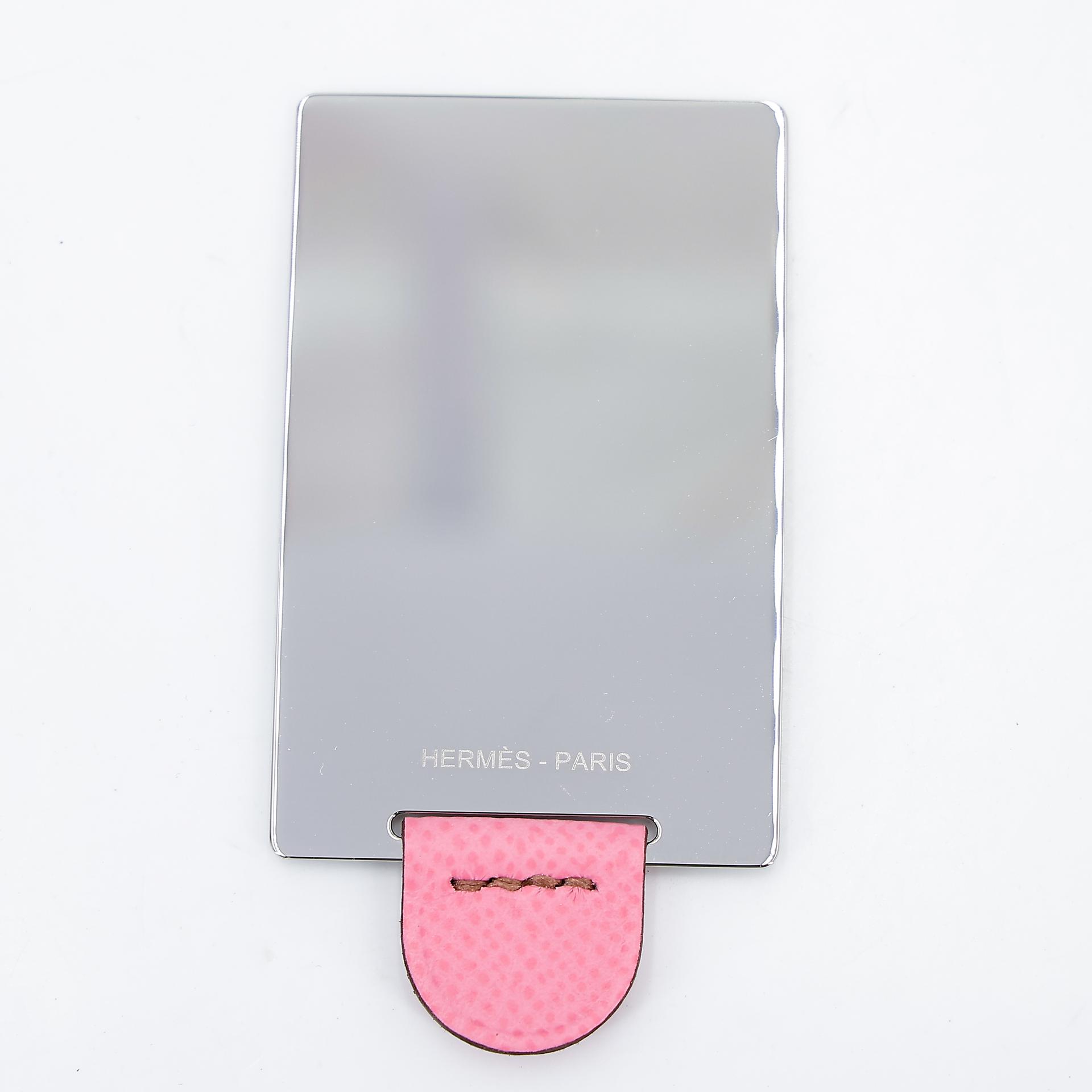 Excellent ( Rank SA )  HERMÈS  Constance Mini Pink (5P) Epsom Palladium hardware B (2023) - 17