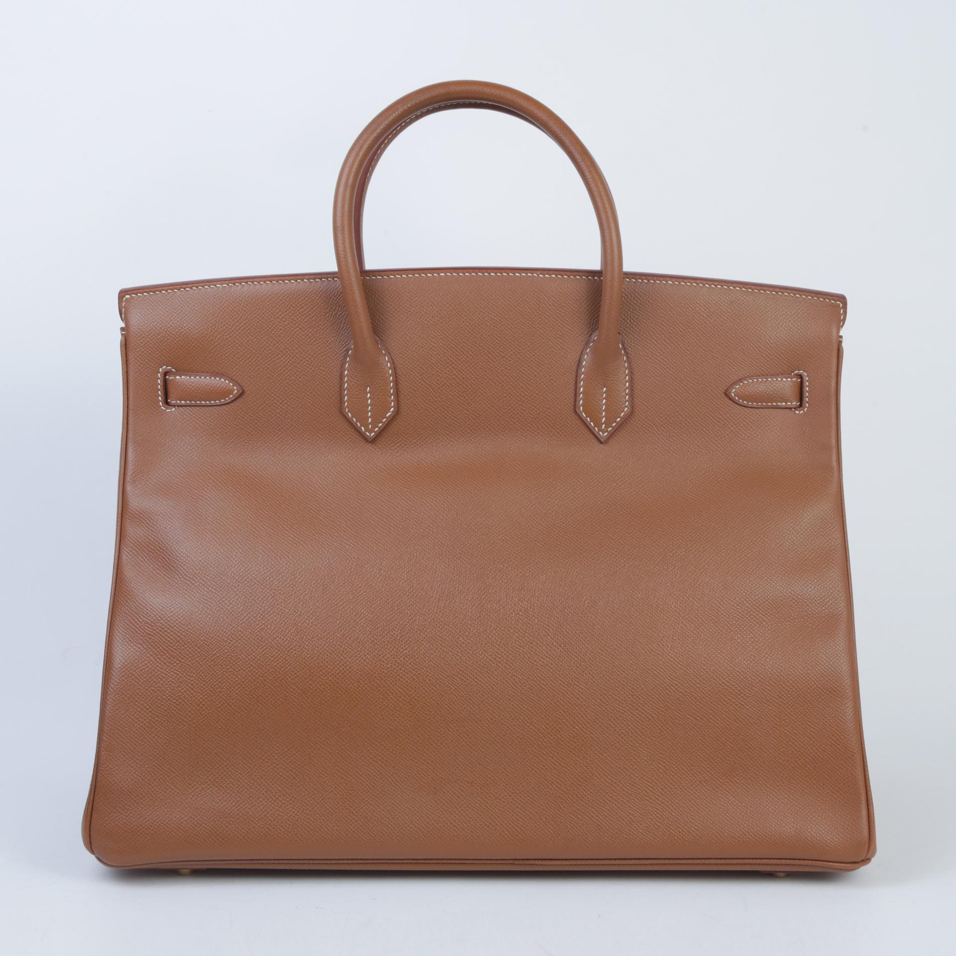 Good ( Rank AB)  HERMÈS  Birkin 40 Gold (37) Courchevel Gold hardware Circle Z (1996) - 2