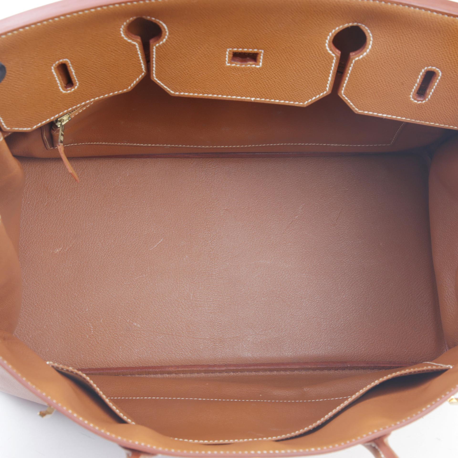 Good ( Rank AB)  HERMÈS  Birkin 40 Gold (37) Courchevel Gold hardware Circle Z (1996) - 11