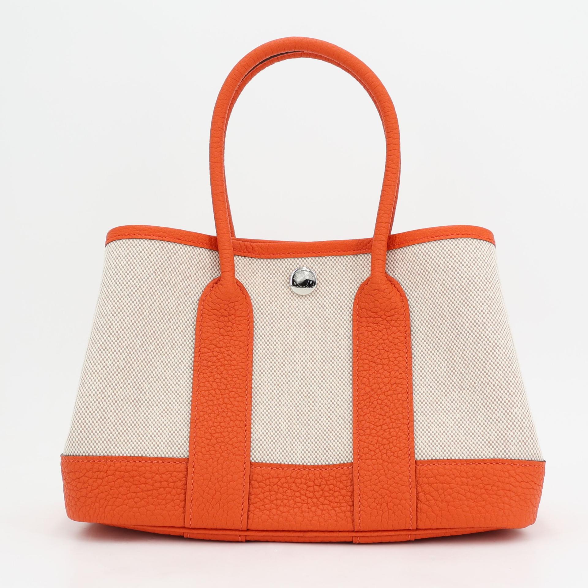 Brand New ( Rank N ) HERMÈS Neo Garden 23 Capucine (9T) Ecru Beige Negonda Toile H canvas Palladium hardware K (2025) - 2