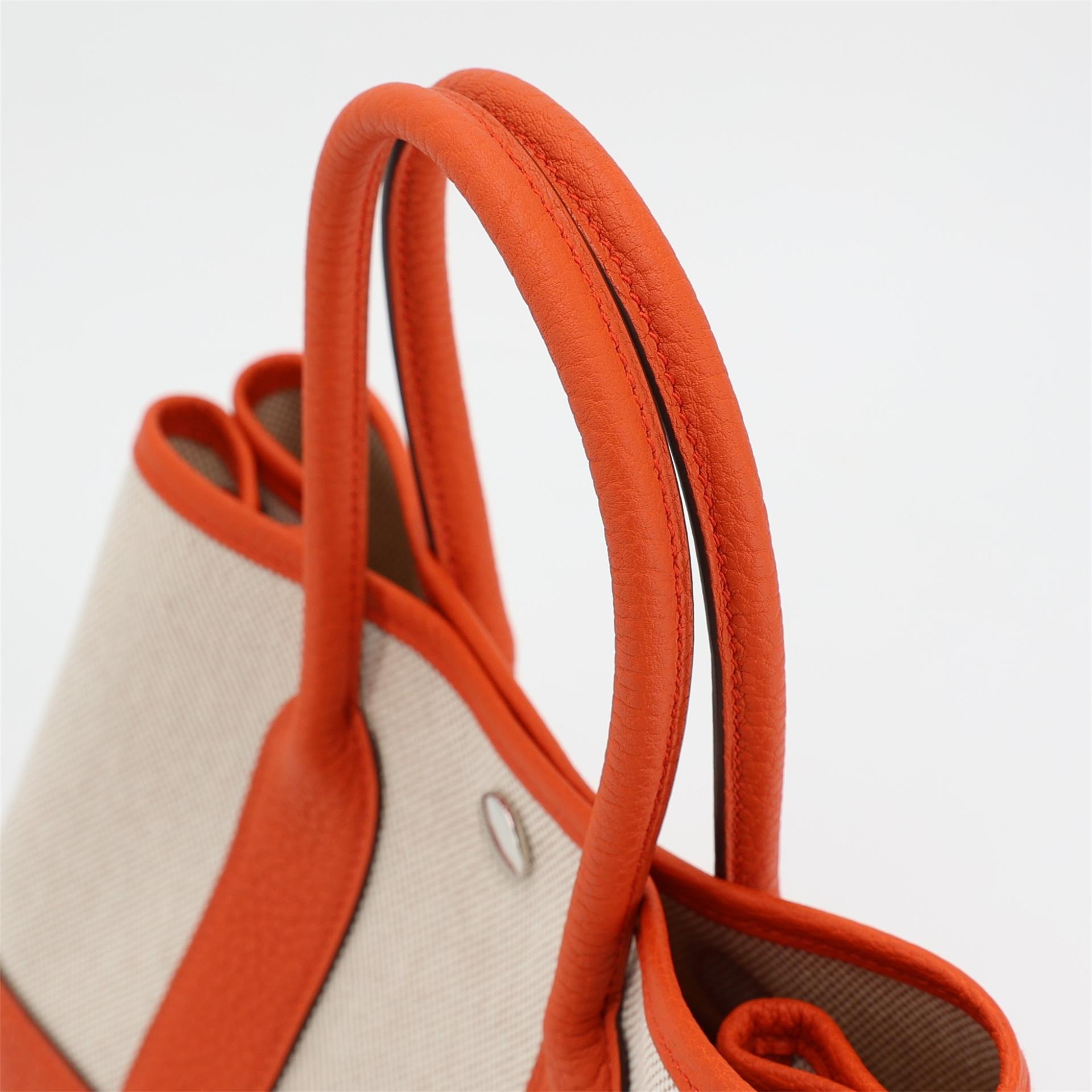 Brand New ( Rank N ) HERMÈS Neo Garden 23 Capucine (9T) Ecru Beige Negonda Toile H canvas Palladium hardware K (2025) - 3