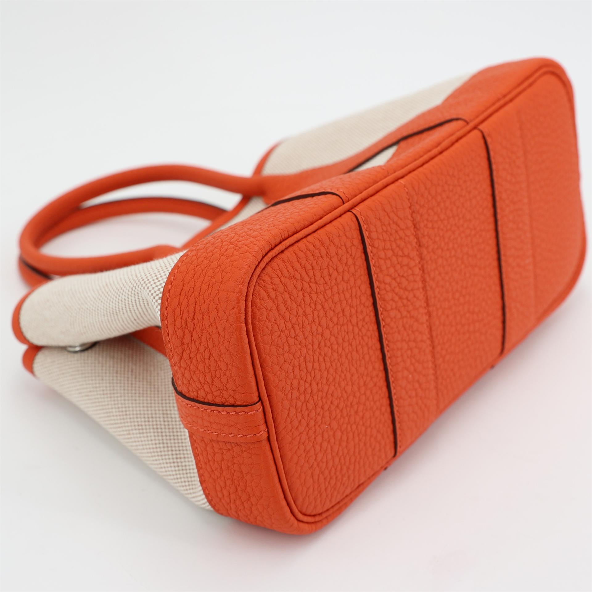 Brand New ( Rank N ) HERMÈS Neo Garden 23 Capucine (9T) Ecru Beige Negonda Toile H canvas Palladium hardware K (2025) - 4