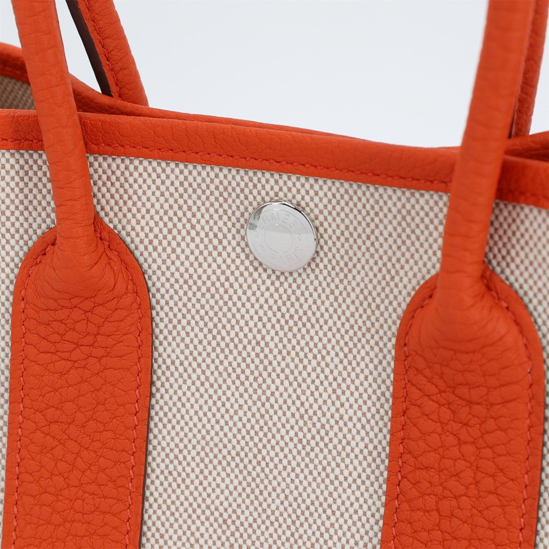 Brand New ( Rank N ) HERMÈS Neo Garden 23 Capucine (9T) Ecru Beige Negonda Toile H canvas Palladium hardware K (2025) - 9