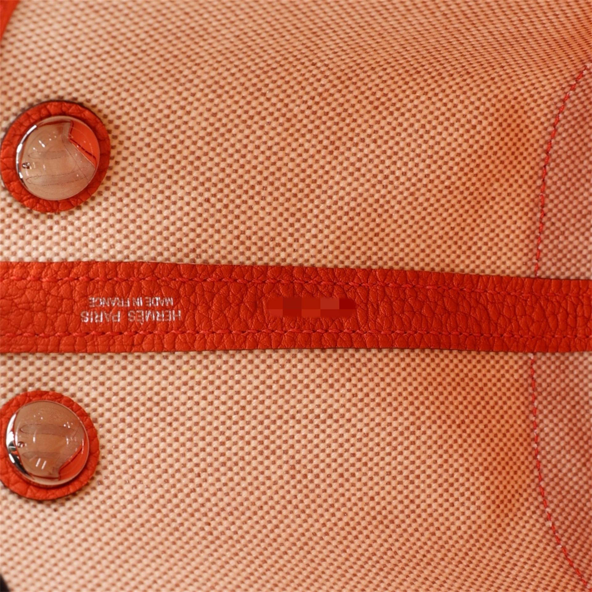 Brand New ( Rank N ) HERMÈS Neo Garden 23 Capucine (9T) Ecru Beige Negonda Toile H canvas Palladium hardware K (2025) - 13