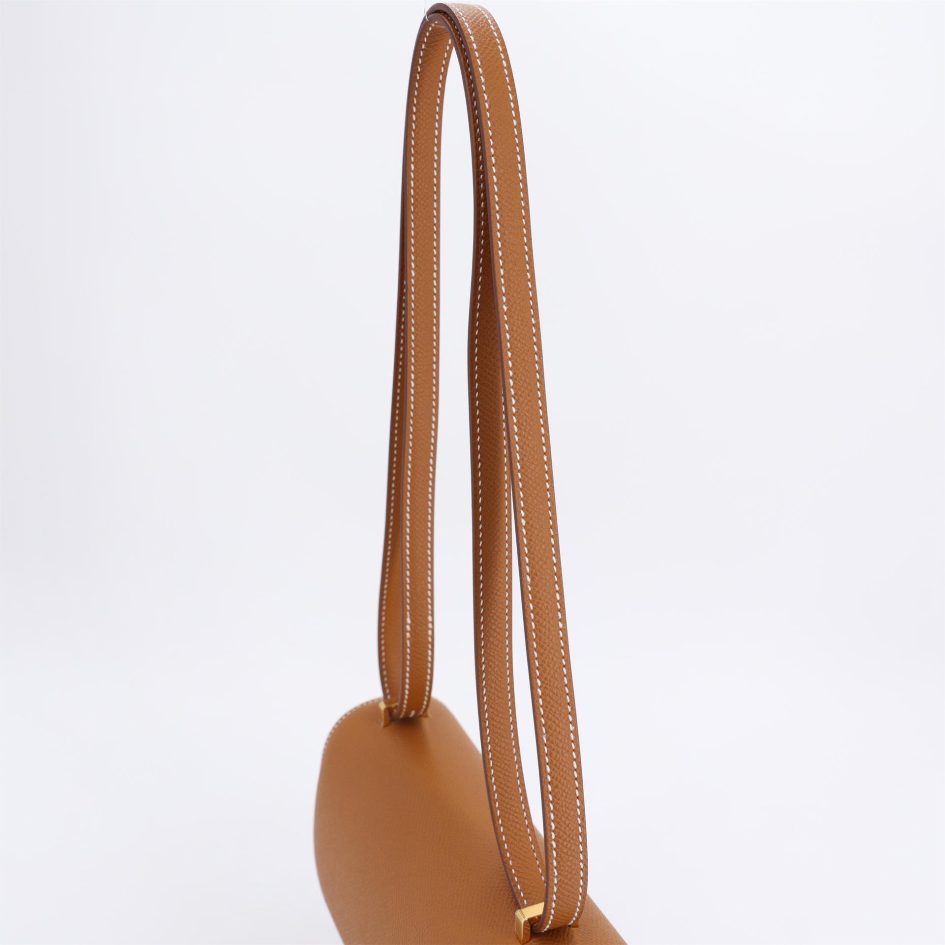 Brand New ( Rank N ) HERMÈS Constance Mini Gold (37) Epsom Gold hardware K (2025) - 3