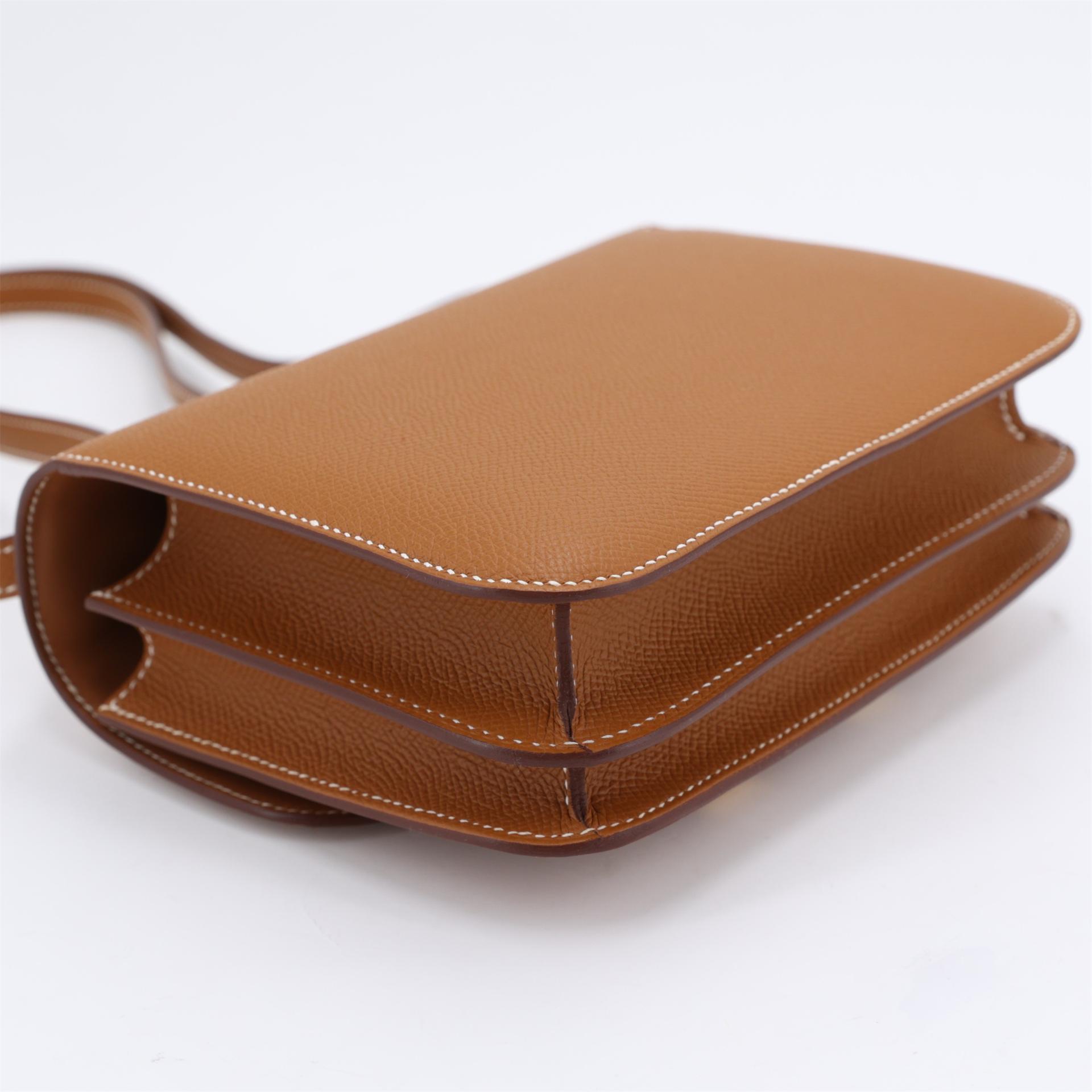 Brand New ( Rank N ) HERMÈS Constance Mini Gold (37) Epsom Gold hardware K (2025) - 6