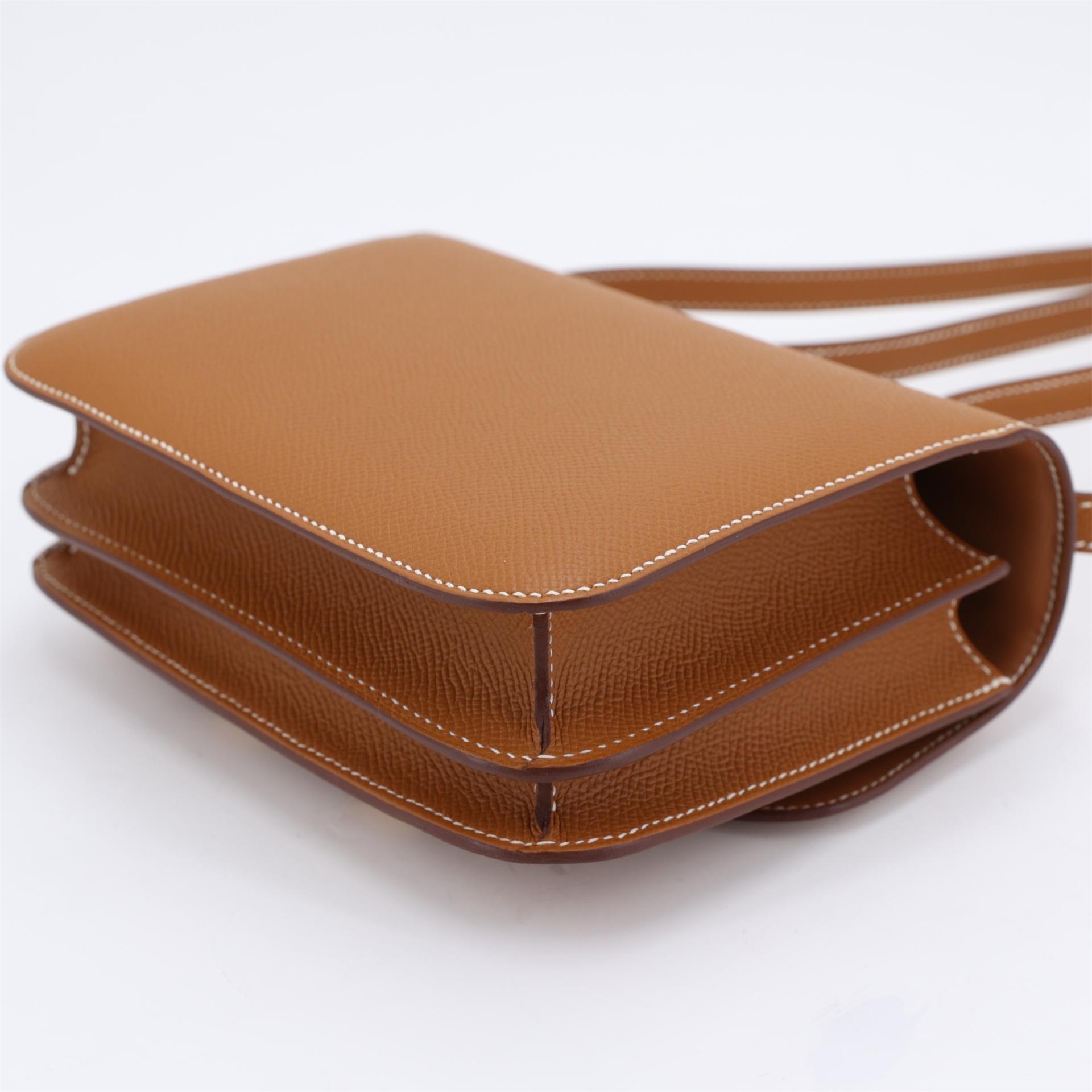 Brand New ( Rank N ) HERMÈS Constance Mini Gold (37) Epsom Gold hardware K (2025) - 7