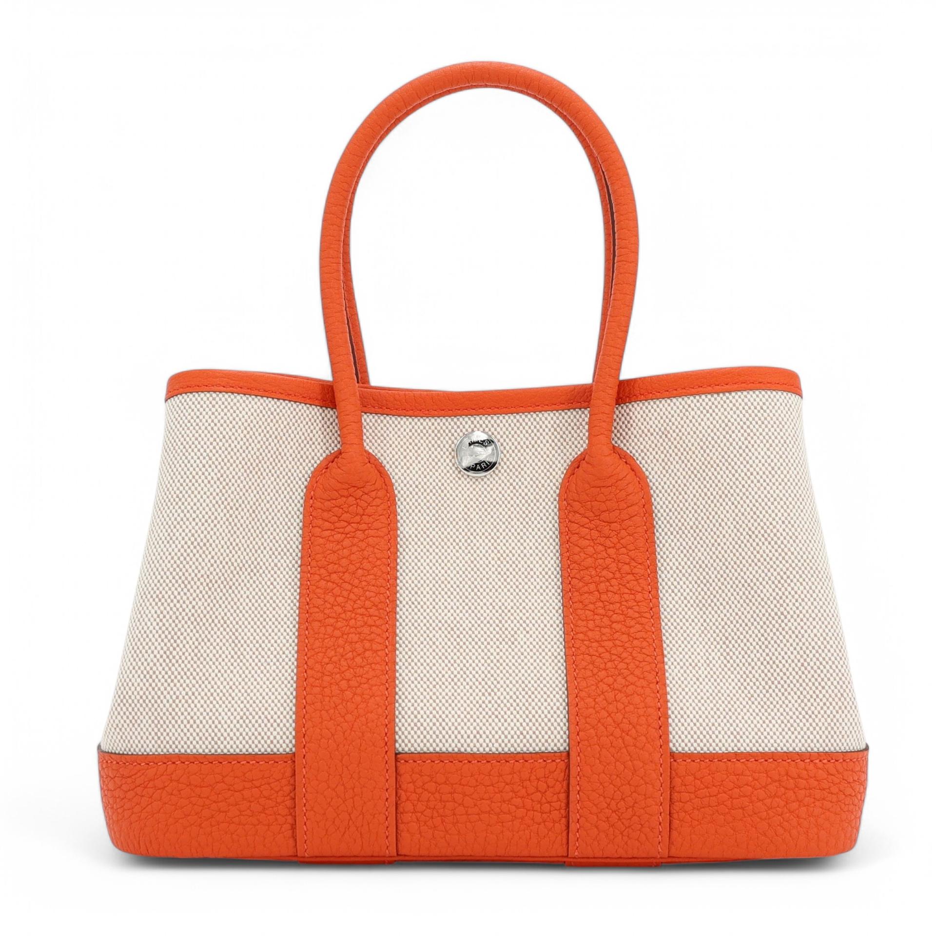 Brand New ( Rank N ) HERMÈS Neo Garden 23 Capucine (9T) Ecru Beige Negonda Toile H canvas Palladium hardware K (2025) - 1