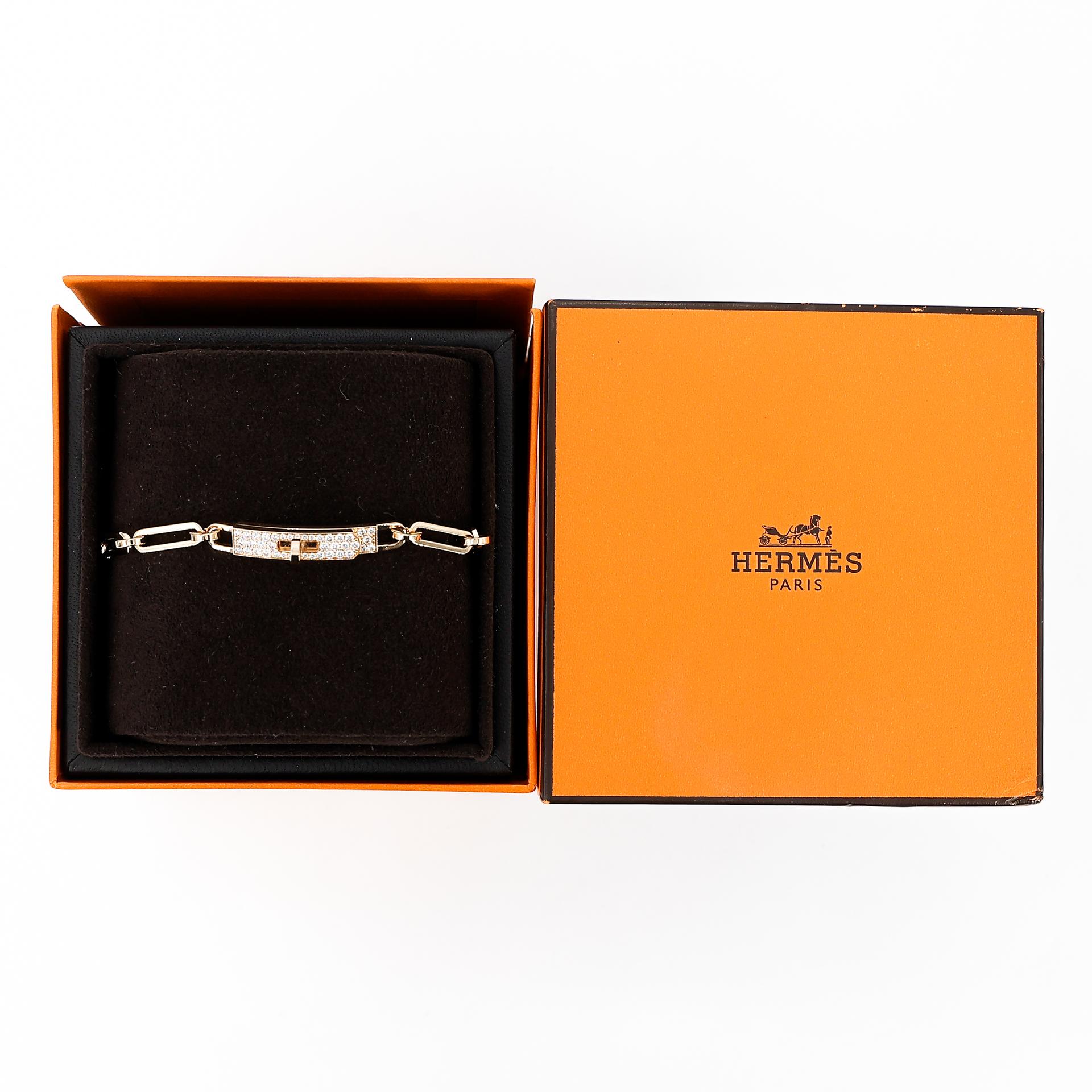 ランク NS 未使用品 HERMÈS エルメス ケリー シェーヌ ダブル チェーン 2WAY ブレスレット ネックレス チョーカー スモールモデル ゴールド K18イエローゴールド ダイヤモンド ゴールド金具 - 7