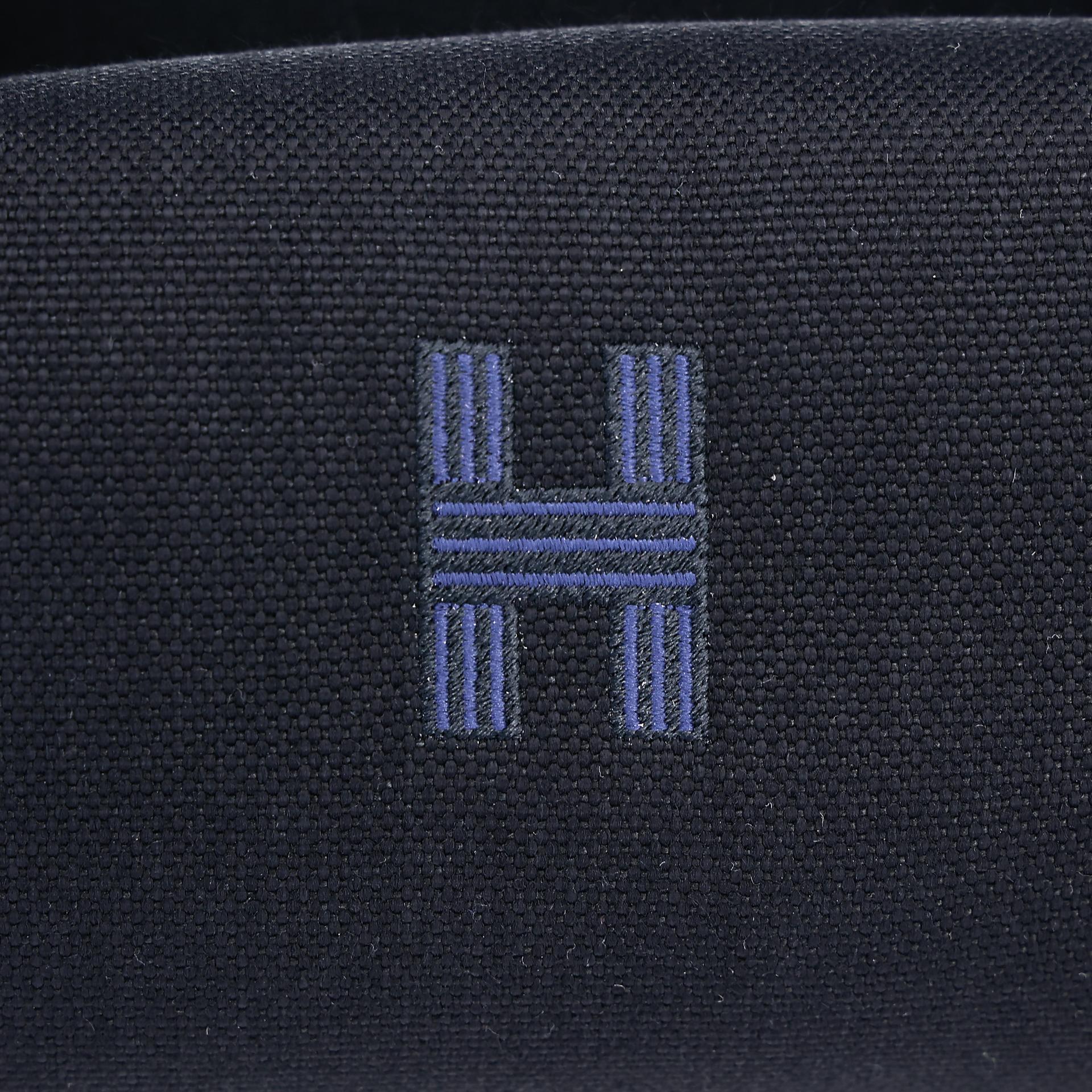 Brand New ( Rank N ) HERMÈS Bride-a-Brac Case PM Black (89) Bleu Nuit (2Z) Canvas Palladium hardware - 8