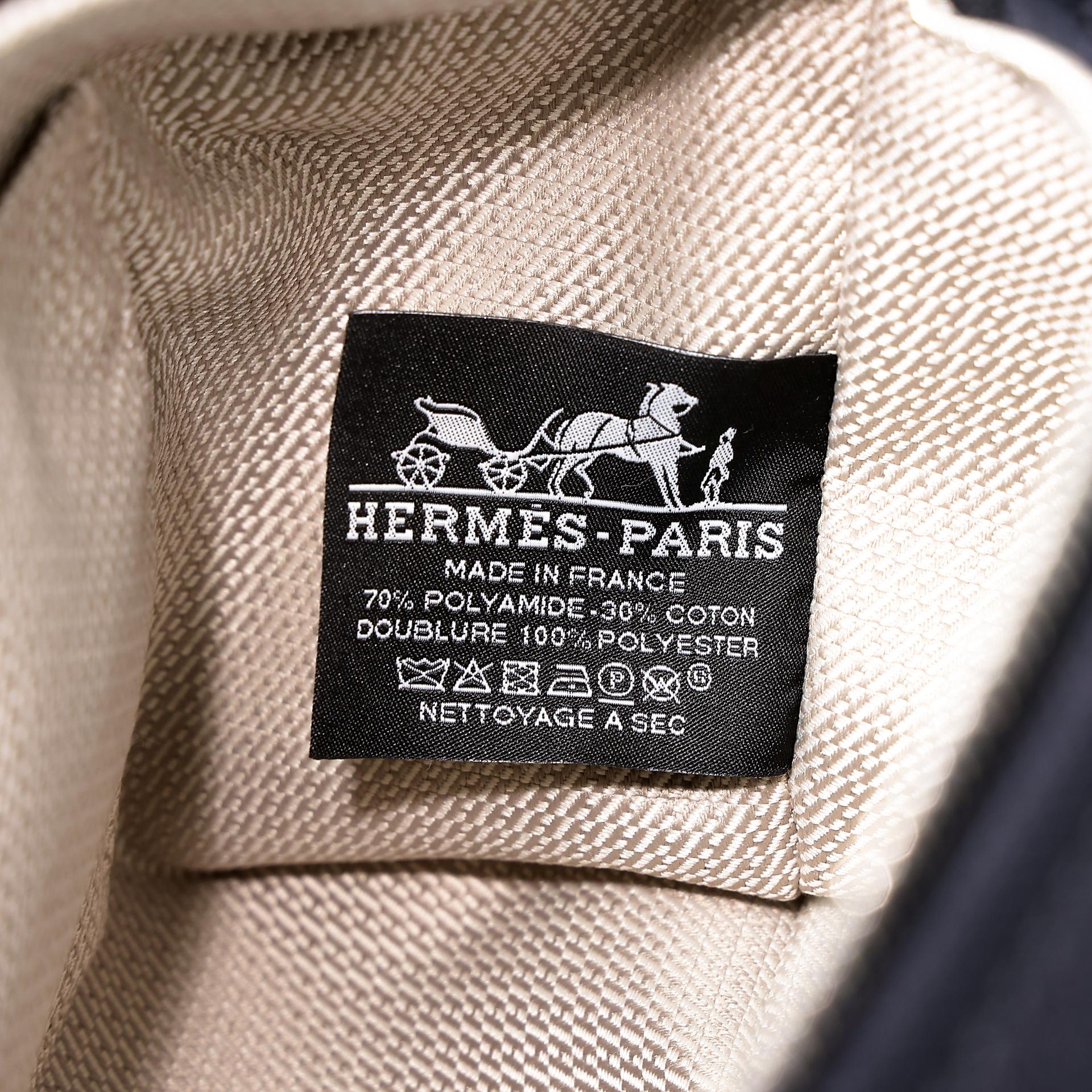 Brand New ( Rank N ) HERMÈS Bride-a-Brac Case PM Black (89) Bleu Nuit (2Z) Canvas Palladium hardware - 13