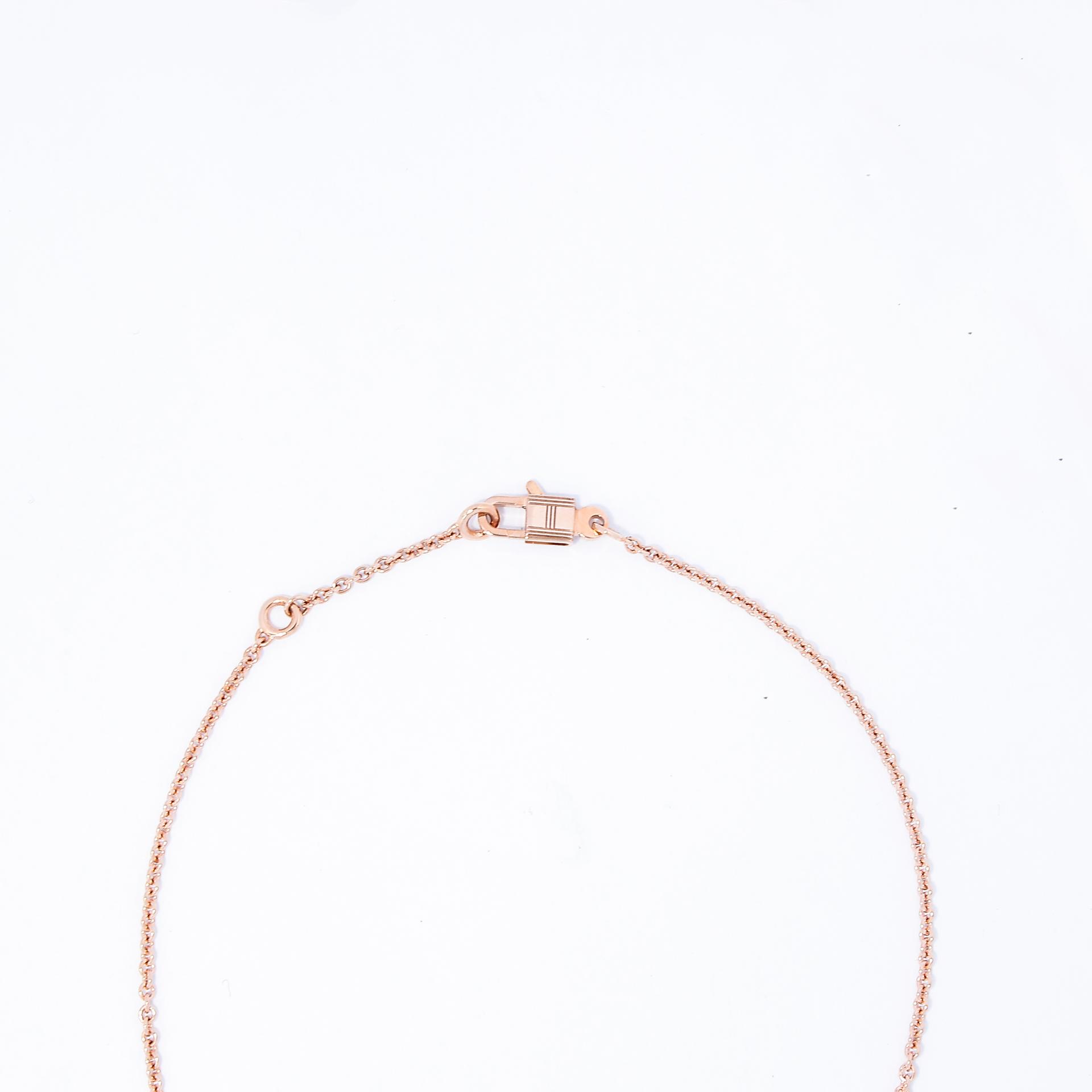 Brand New ( Rank N ) HERMÈS Amulettes Constance pendant  Rose Gold 18K Rose Gold Diamond Rose Gold hardware - 6