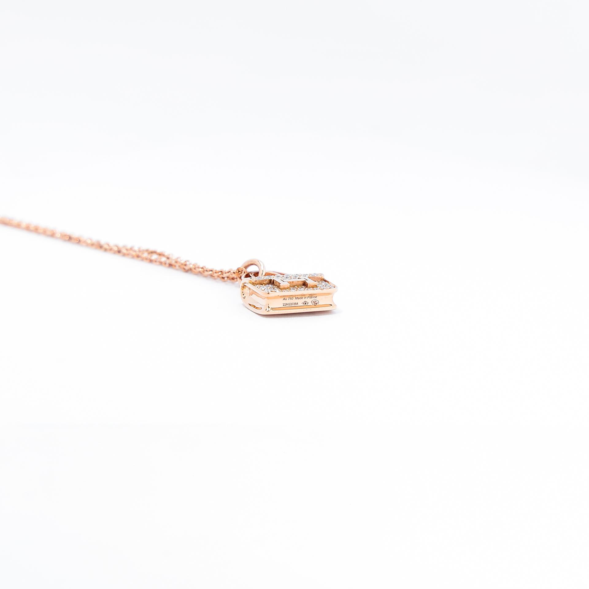 Brand New ( Rank N ) HERMÈS Amulettes Constance pendant  Rose Gold 18K Rose Gold Diamond Rose Gold hardware - 10