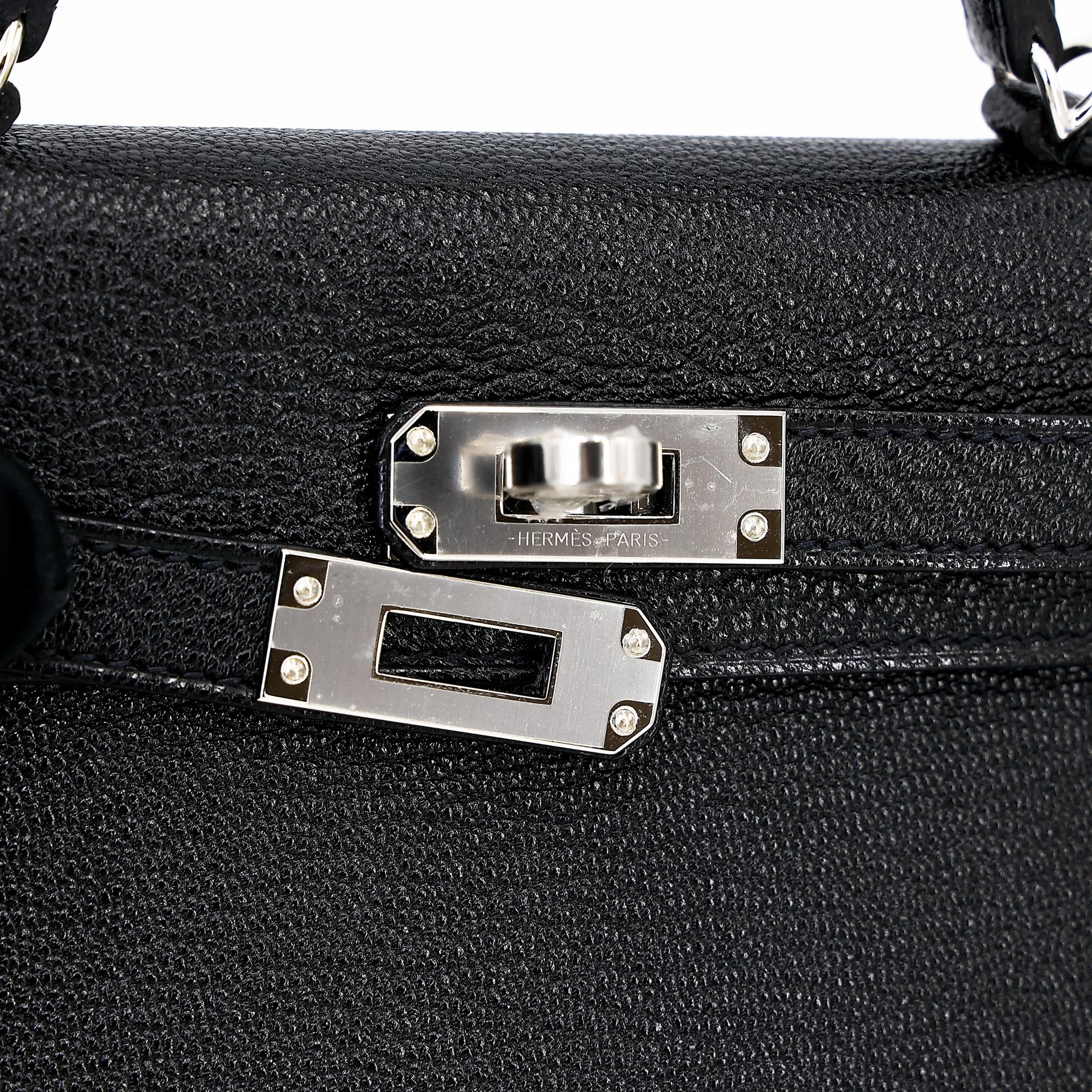 Unused ( Rank NS ) HERMÈS Mini Kelly II Black (89) Chevre Palladium hardware Y (2020) - 8