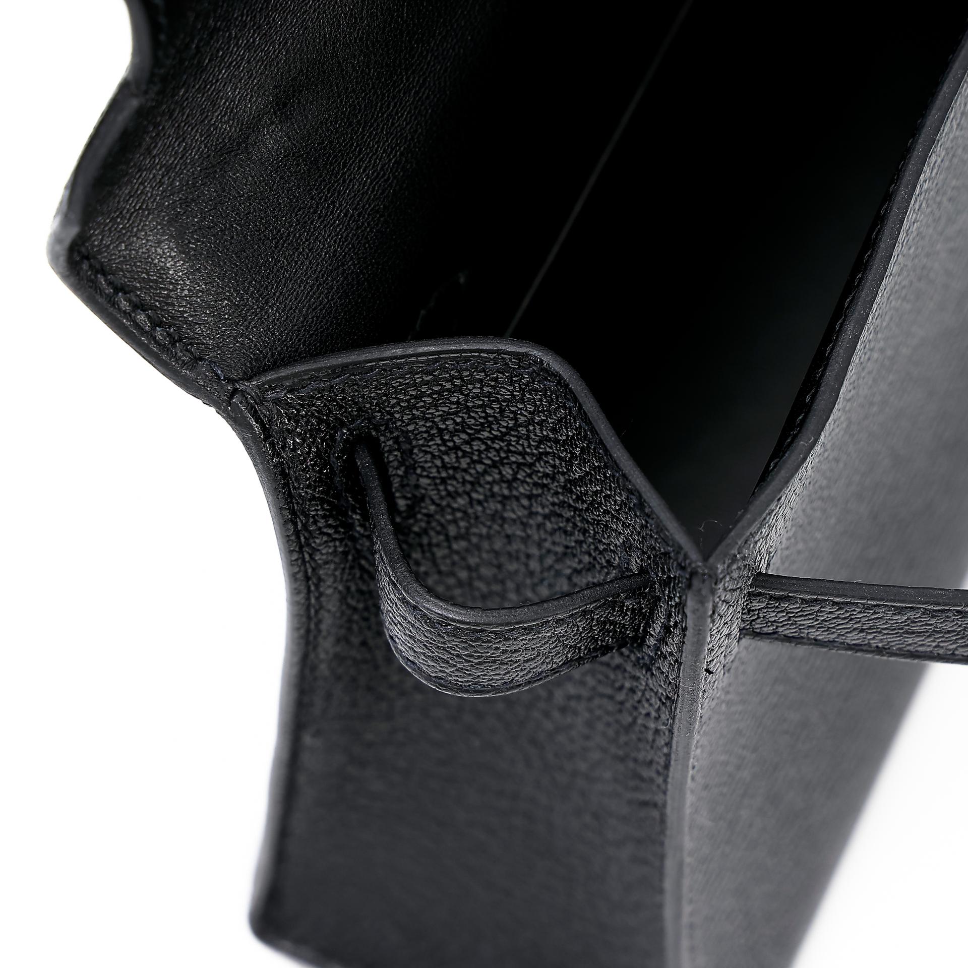 Unused ( Rank NS ) HERMÈS Mini Kelly II Black (89) Chevre Palladium hardware Y (2020) - 15