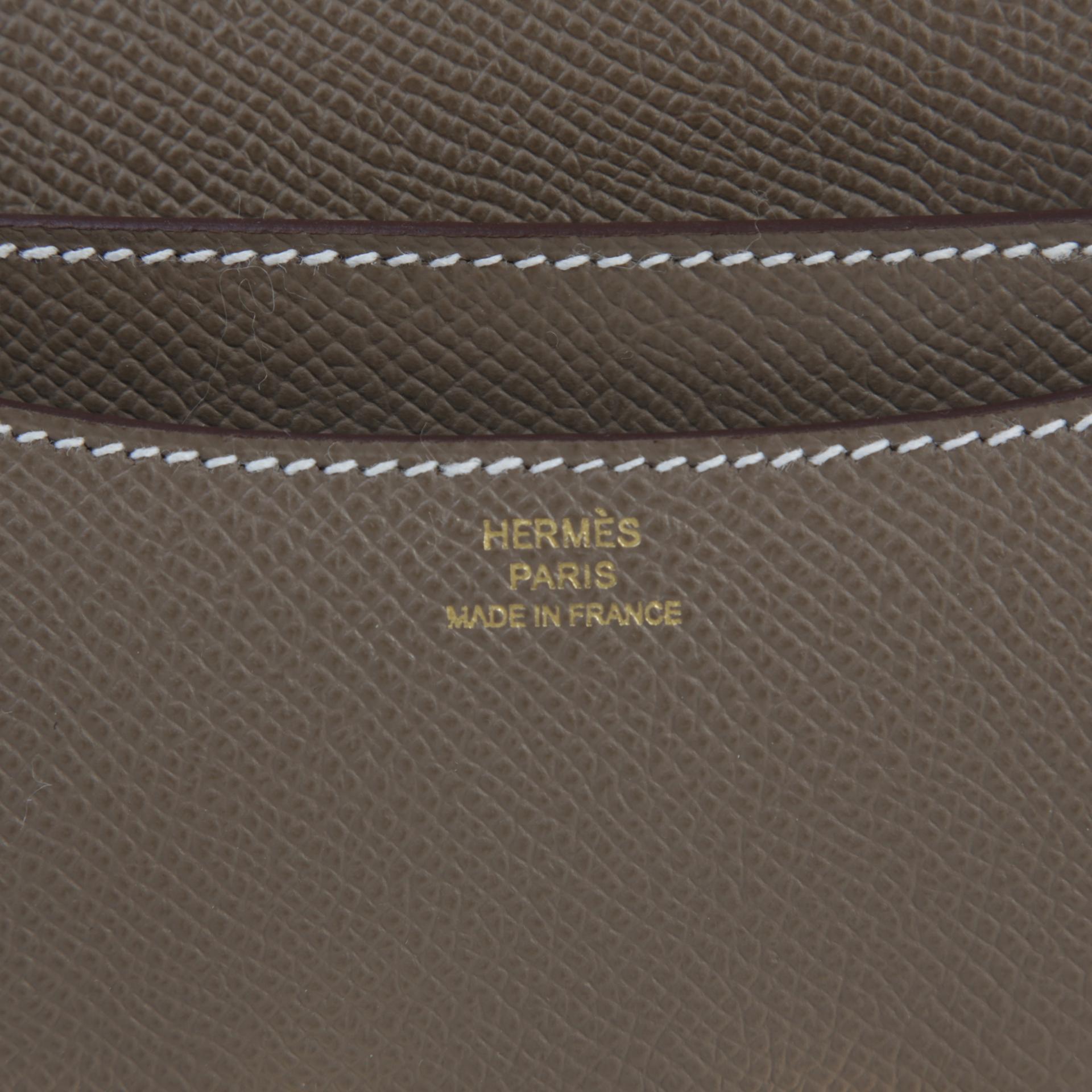Unused ( Rank NS )  HERMÈS  Constance Mini Etoupe (18) Epsom Gold hardware B (2023) - 7