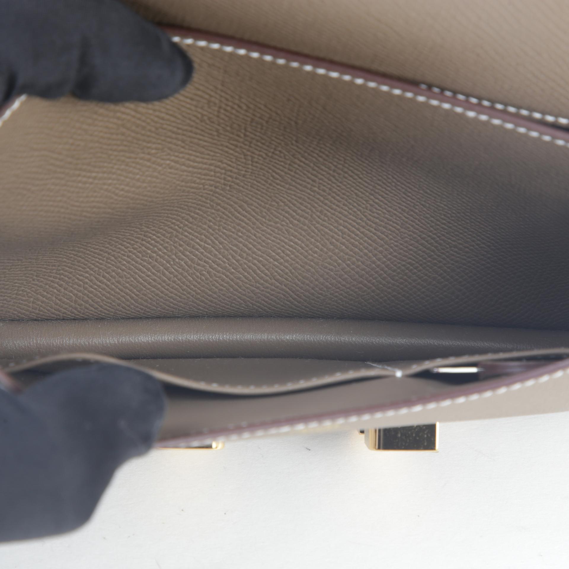 Unused ( Rank NS )  HERMÈS  Constance Mini Etoupe (18) Epsom Gold hardware B (2023) - 10