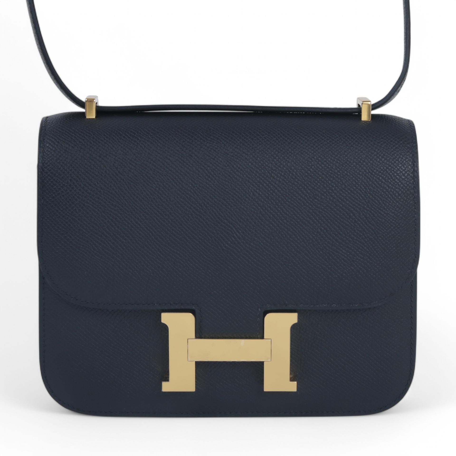 Brand New ( Rank N )  HERMÈS  Constance Mini Black (89) Epsom Gold hardware W (2024) - 1