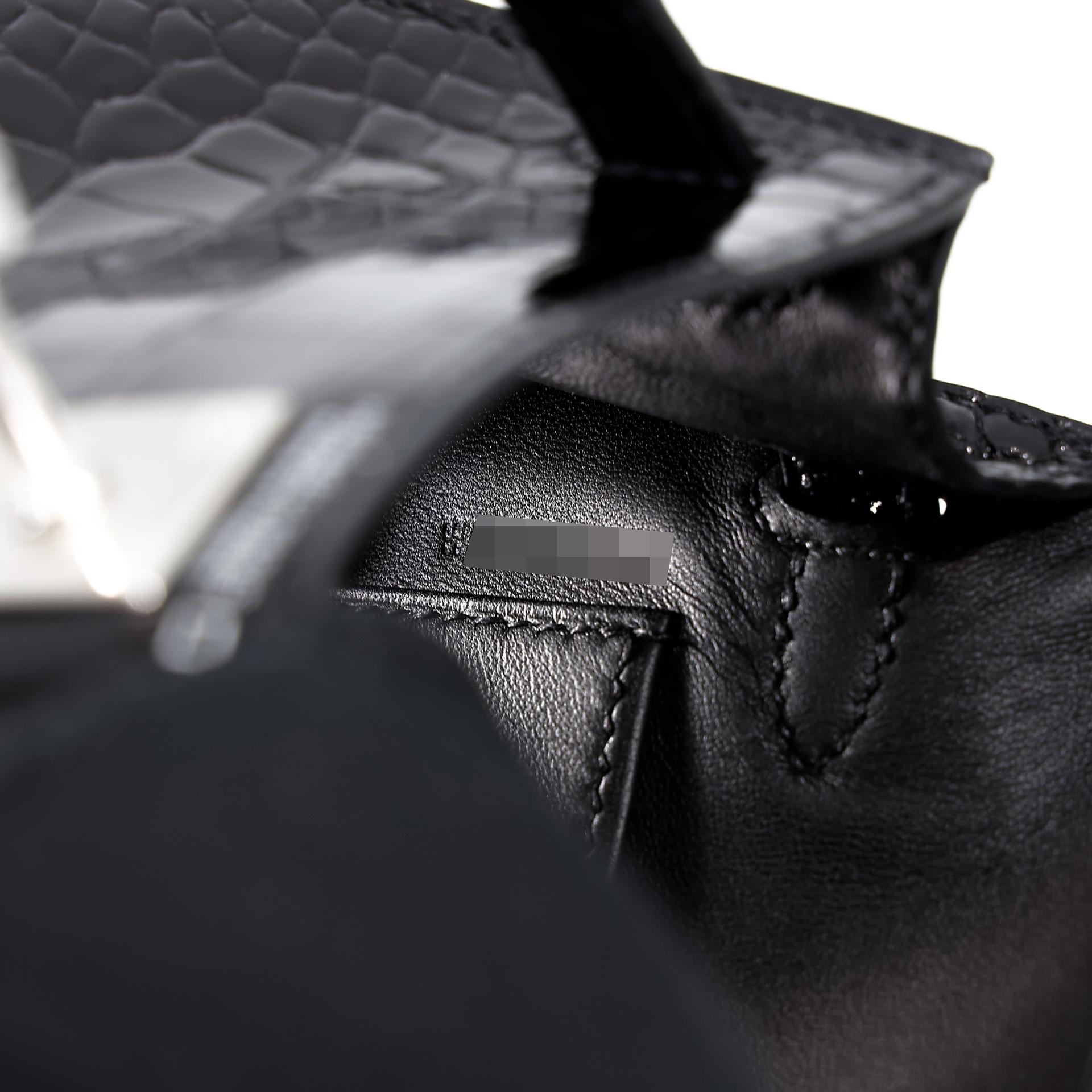 Brand New ( Rank N ) HERMÈS Mini Kelly II Black (89) Shiny Alligator Palladium hardware W (2024) - 21