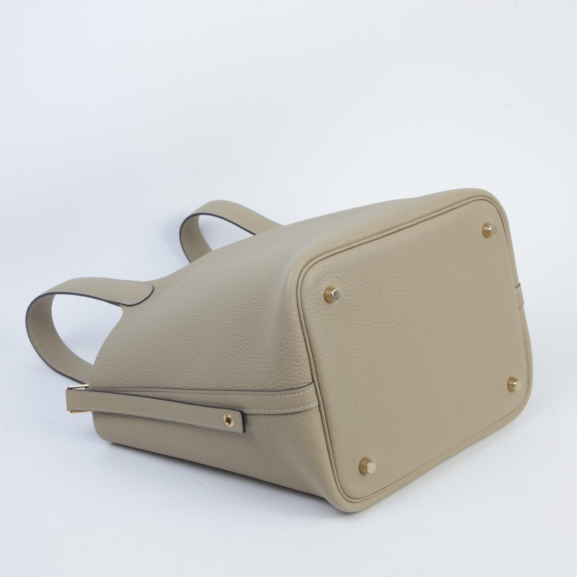 Brand New ( Rank N )  HERMÈS  Picotin Lock MM Trench (S2) Clemence Gold hardware K (2025) - 8