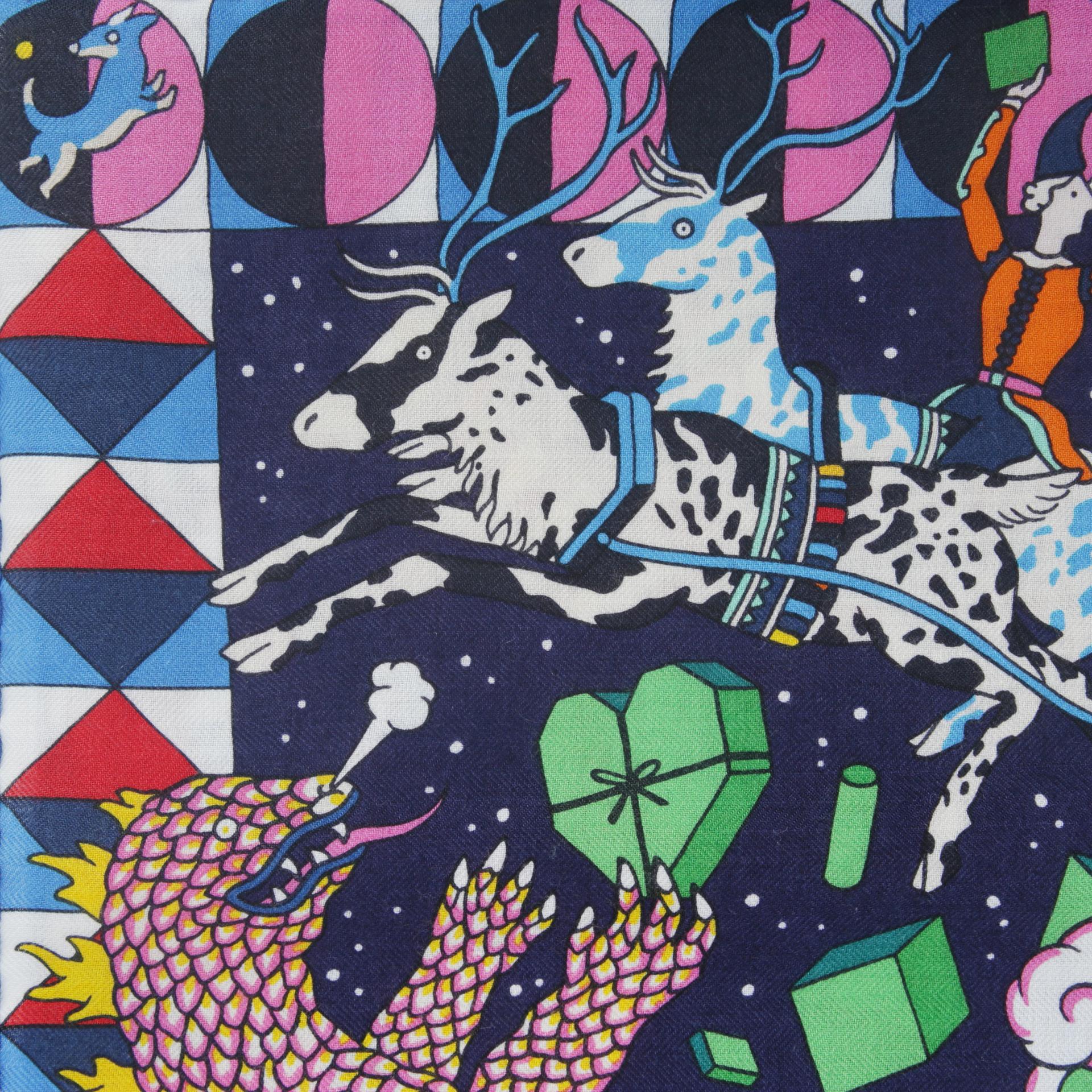 Unused ( Rank NS ) HERMÈS Carre 140 Scarf  l'epopee d'hermes Multi-color Cashmere Silk - 3