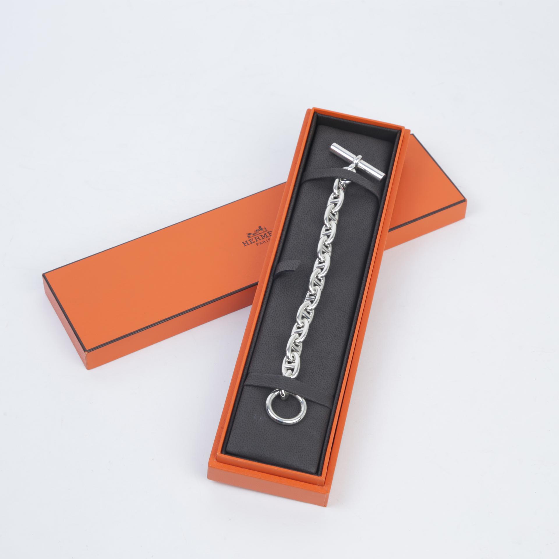 Very Good ( Rank A) HERMÈS Bracelet Chaine d'ancre  MM Silver Silver 925 - 4