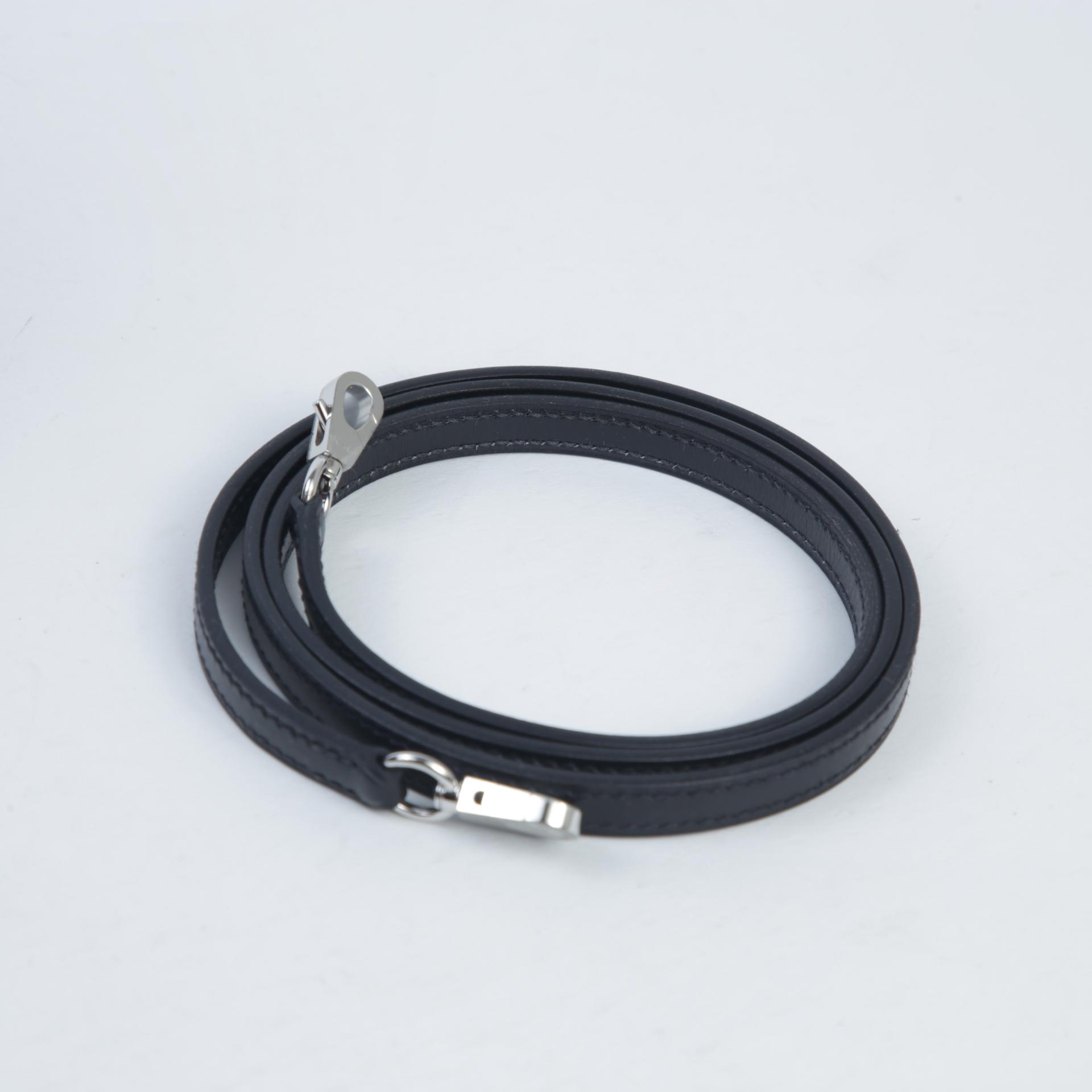 Brand New ( Rank N ) HERMÈS Limited Edition Mini Kelly II Cloute Black (89) Box-calf Palladium hardware W (2024) - 14