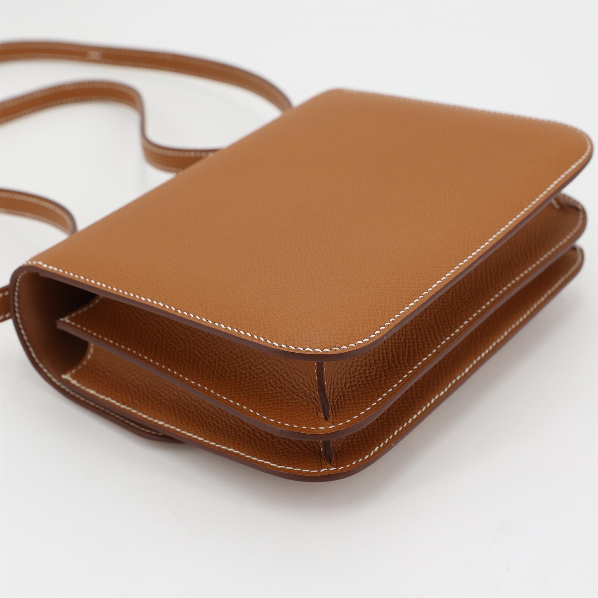 Brand New ( Rank N ) HERMÈS Constance Mini Gold (37) Epsom Rose Gold hardware W (2024) - 6