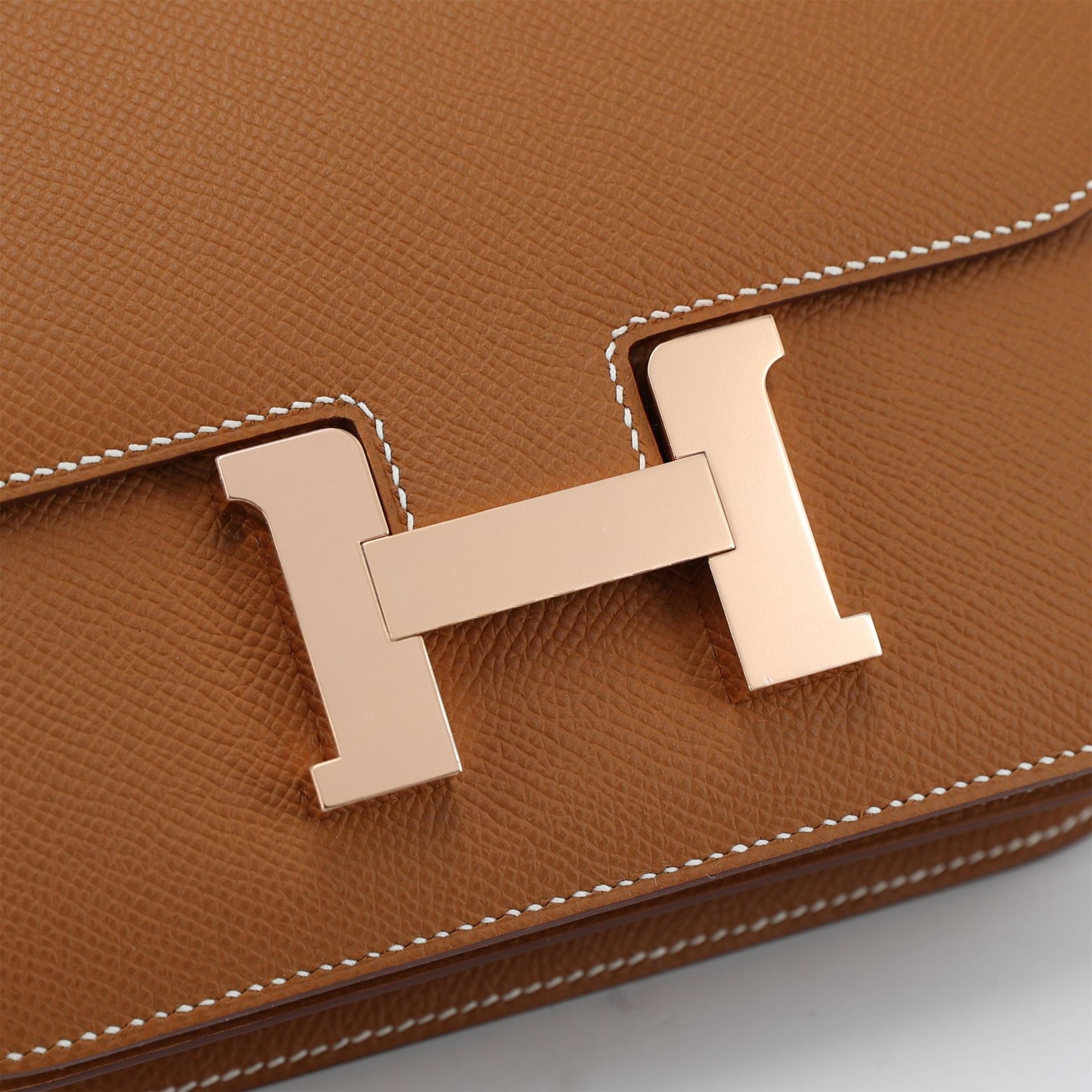 Brand New ( Rank N ) HERMÈS Constance Mini Gold (37) Epsom Rose Gold hardware W (2024) - 8