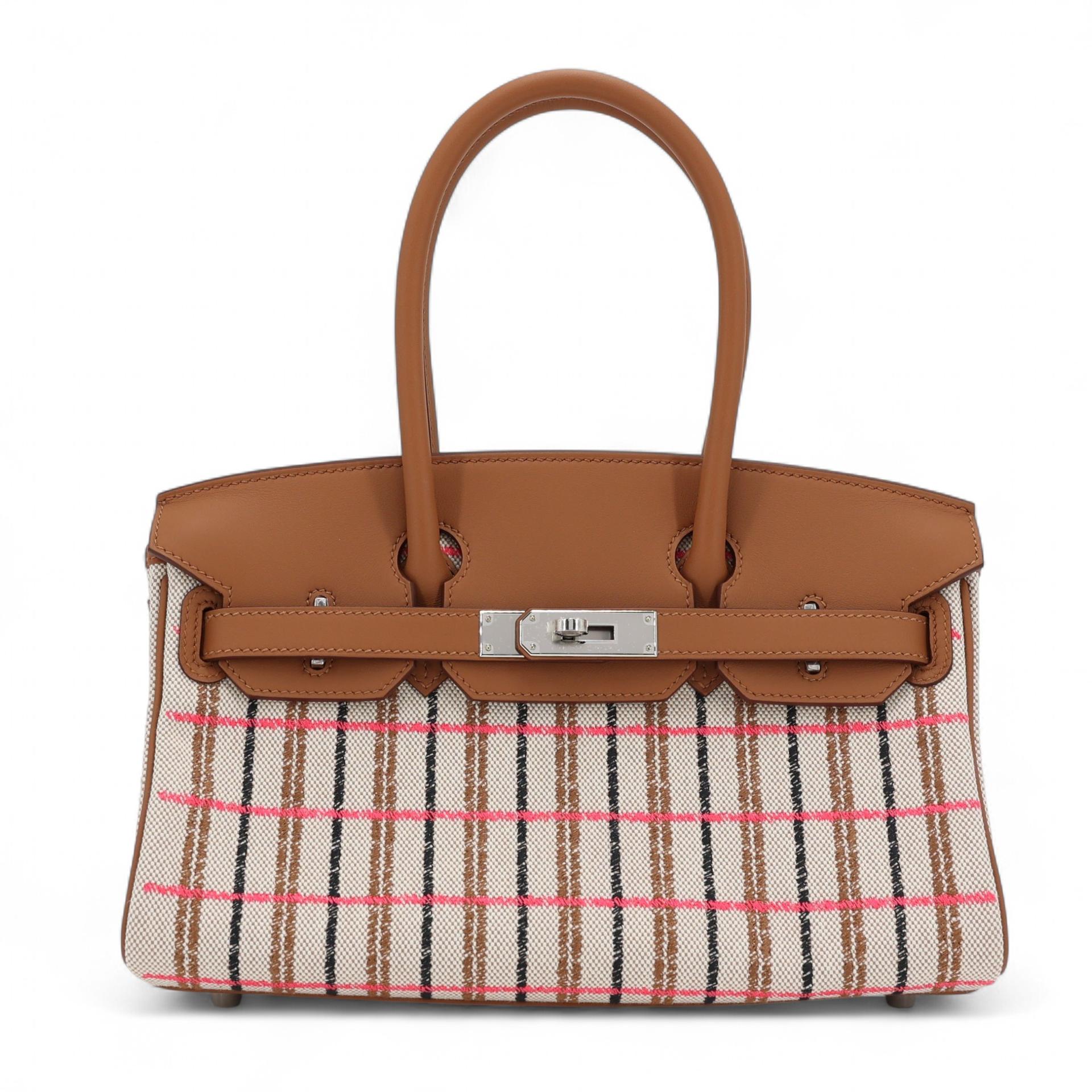 Brand New ( Rank N ) HERMÈS Limited Edition Birkin Shoulder Light 29 Gold (37) Black (89) Beige Toile H canvas Palladium hardware K (2025) - 1