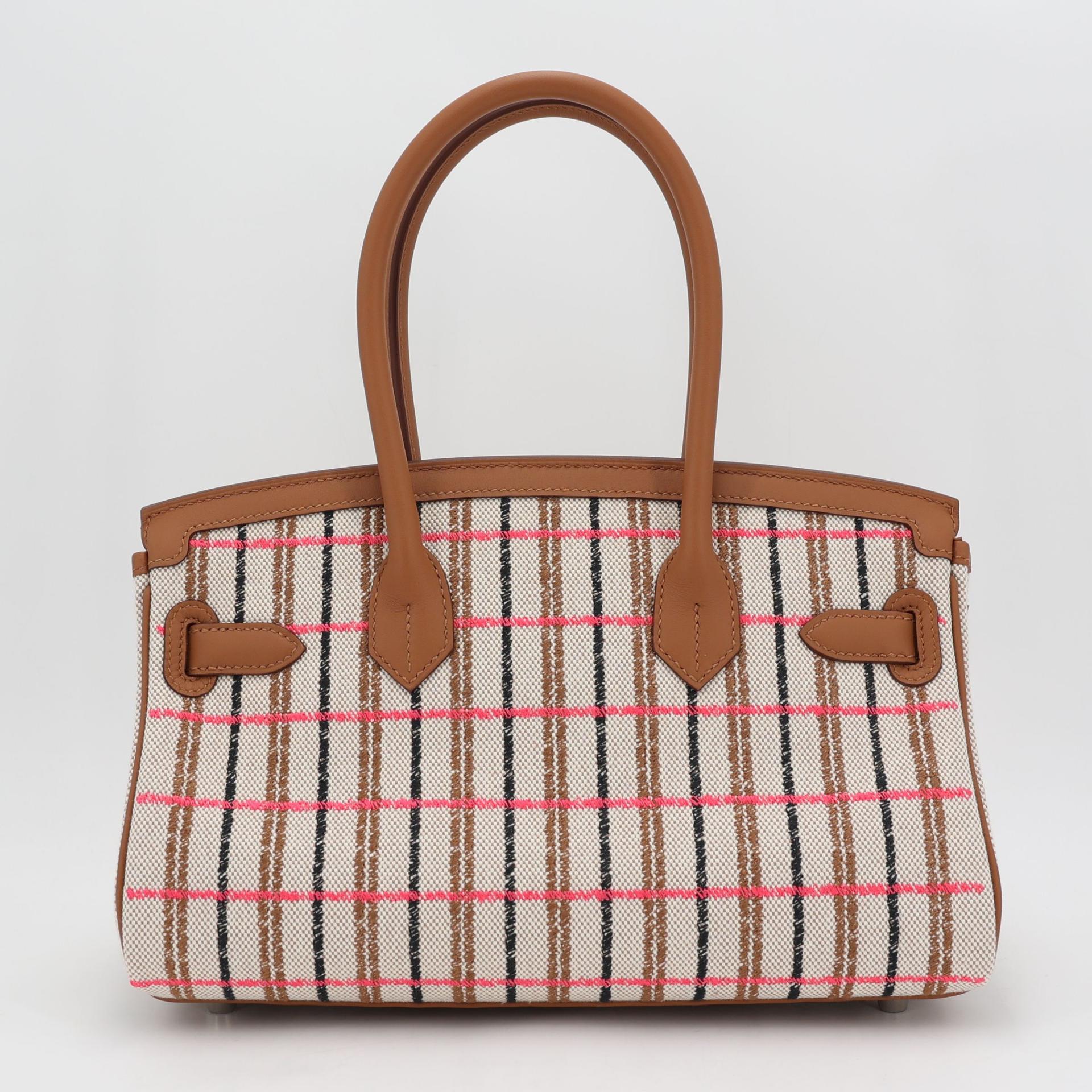 Brand New ( Rank N ) HERMÈS Limited Edition Birkin Shoulder Light 29 Gold (37) Black (89) Beige Toile H canvas Palladium hardware K (2025) - 2