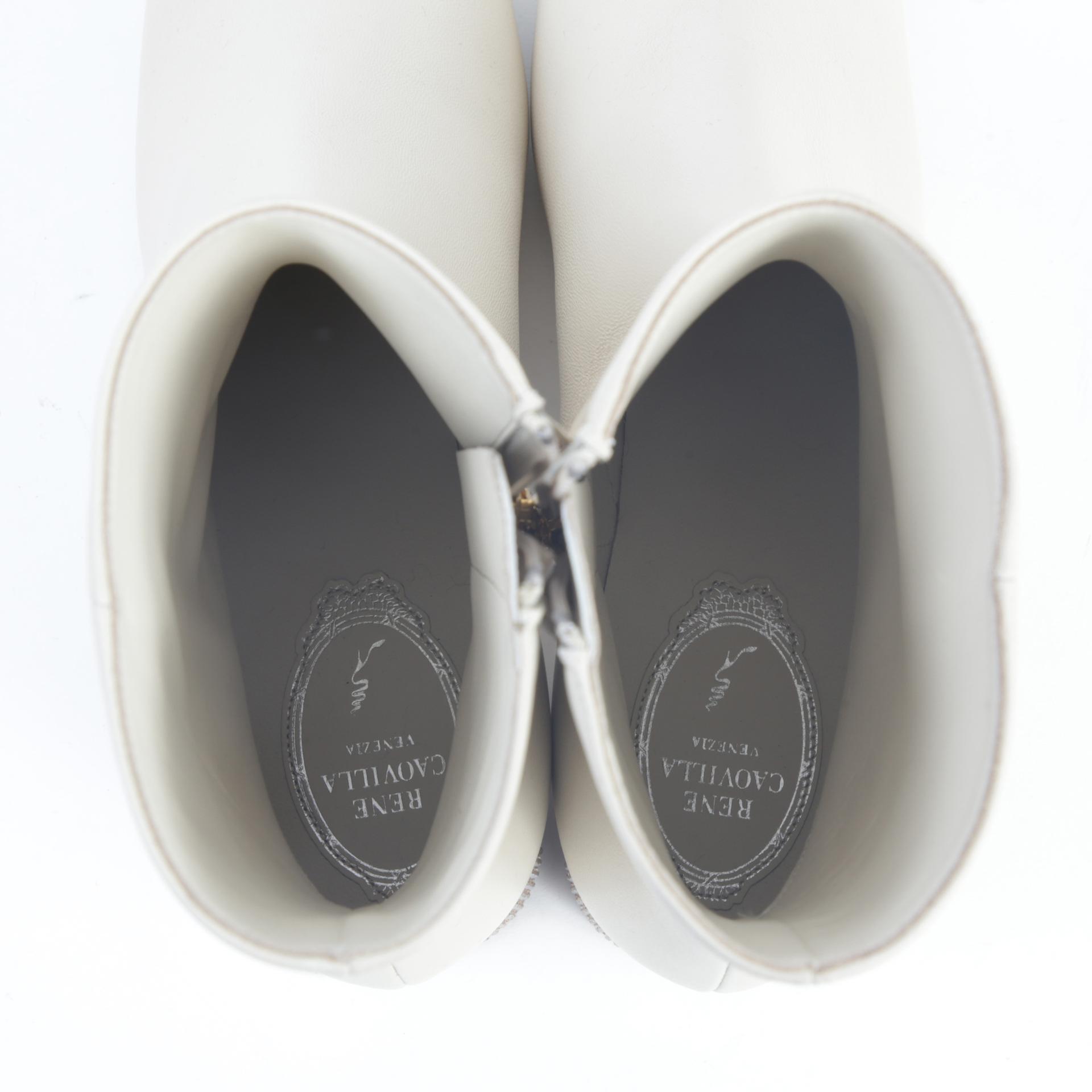 Unused ( Rank NS )René Caovilla Jeweled Bonnie White - 8