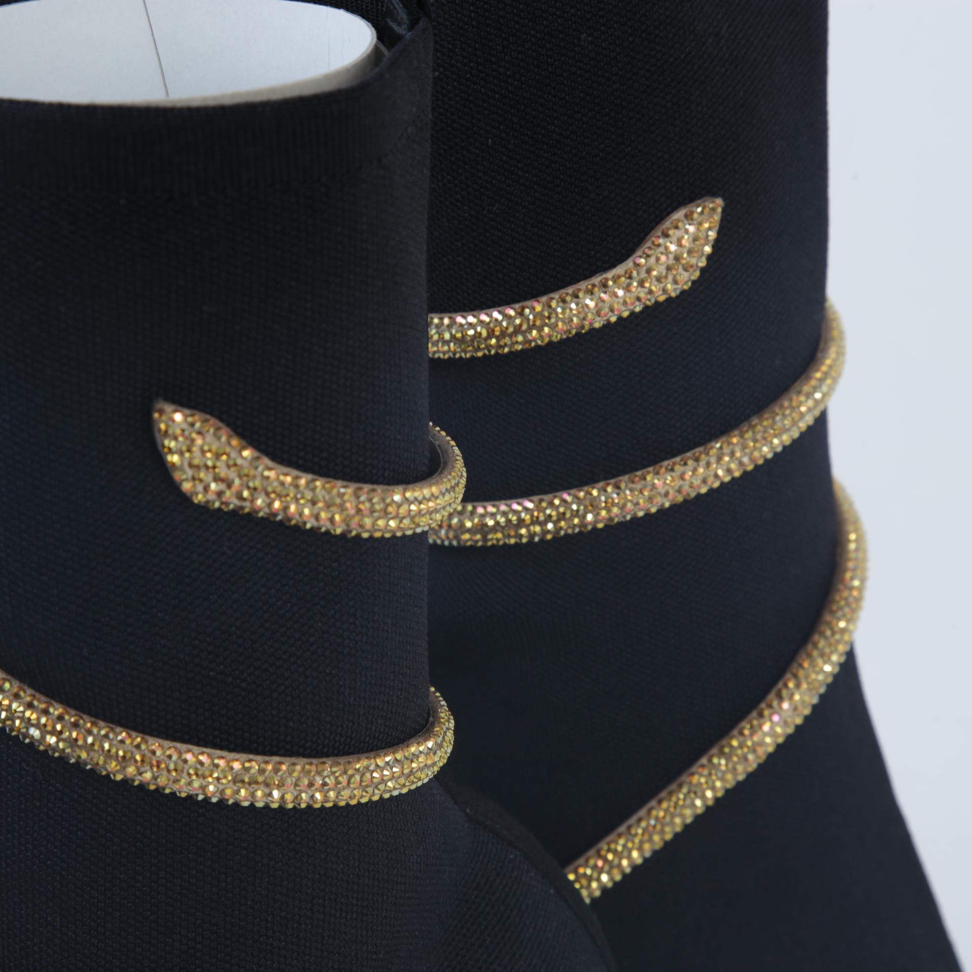 Unused ( Rank NS )RENE CAOVILLA Jeweled Margot Black - 7