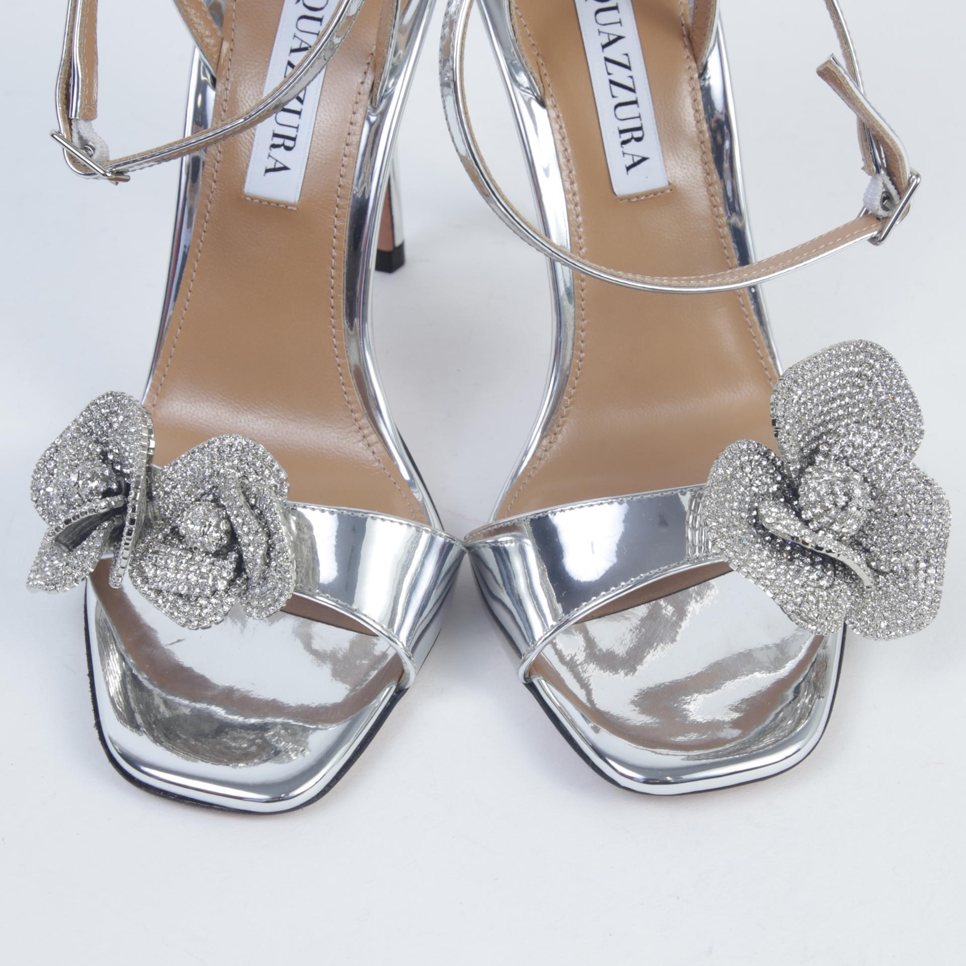 Unused ( Rank NS )Aquazzura Crystal Orchid 105mm Silver - 6
