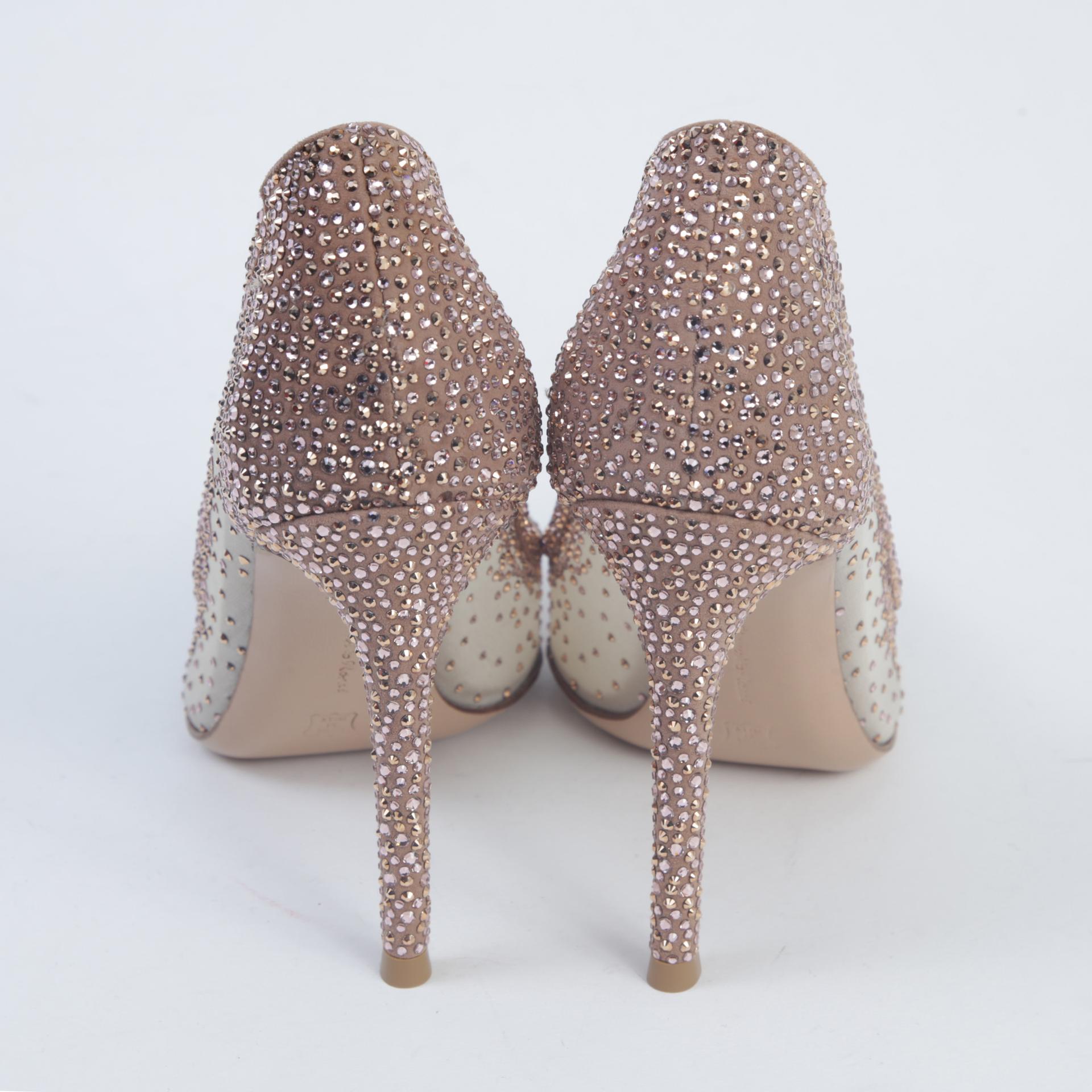 Unused ( Rank NS )GIANVITO ROSSI Rania 105mm Rhinestone Pumps - 3