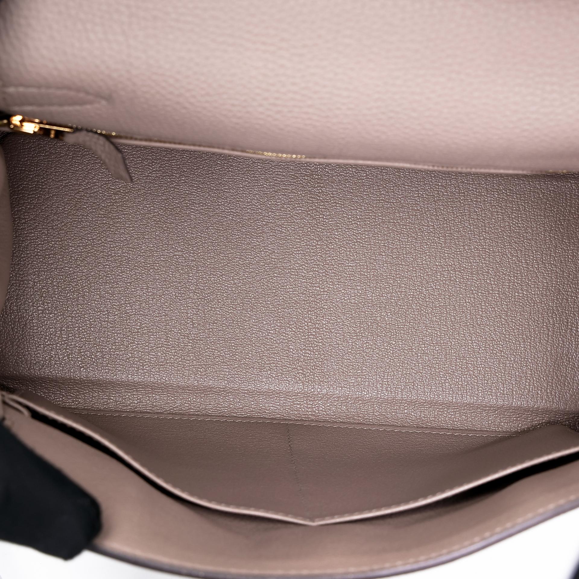 Excellent ( Rank SA )  HERMÈS  Kelly 28 Gris Asphalte (M8) Togo Gold hardware A (2017) - 17