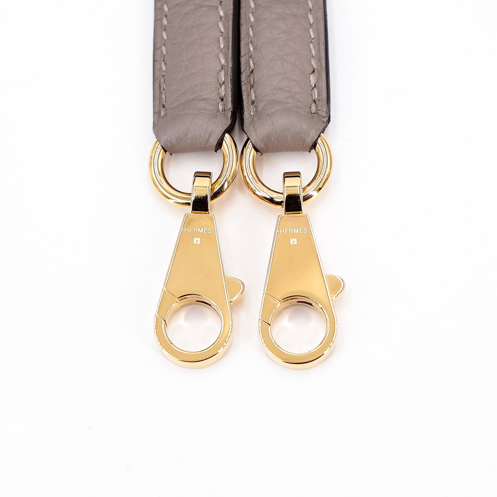 Excellent ( Rank SA )  HERMÈS  Kelly 28 Gris Asphalte (M8) Togo Gold hardware A (2017) - 19