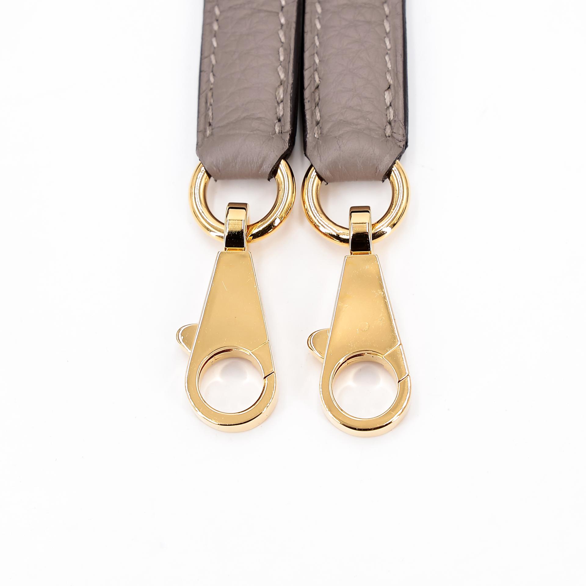 Excellent ( Rank SA )  HERMÈS  Kelly 28 Gris Asphalte (M8) Togo Gold hardware A (2017) - 20