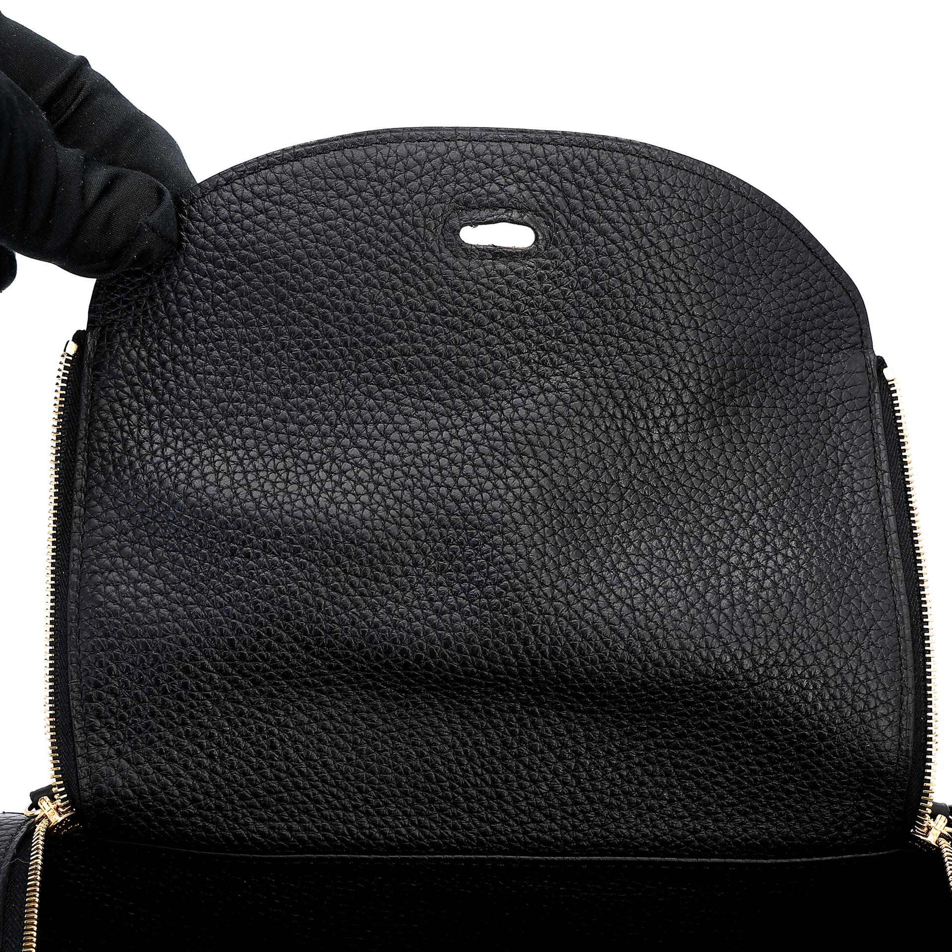 A美品 HERMÈS 愛馬仕 Lindy 26 89 黑色 Noir Clemence小牛皮 金扣 X刻 2016年 - 15