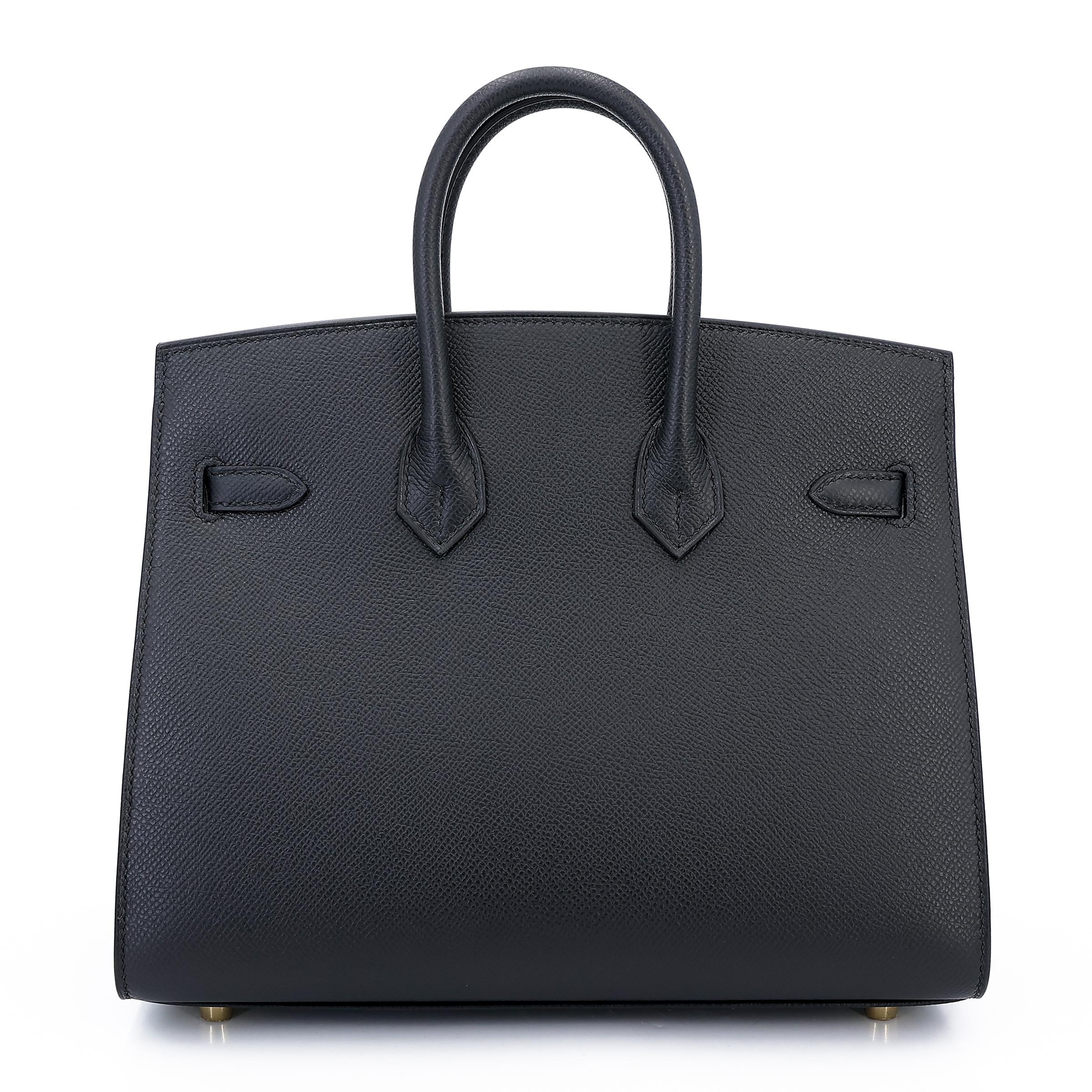 Unused ( Rank NS ) HERMÈS Birkin 25 Sellier Black (89) Epsom Gold hardware B (2023) - 2